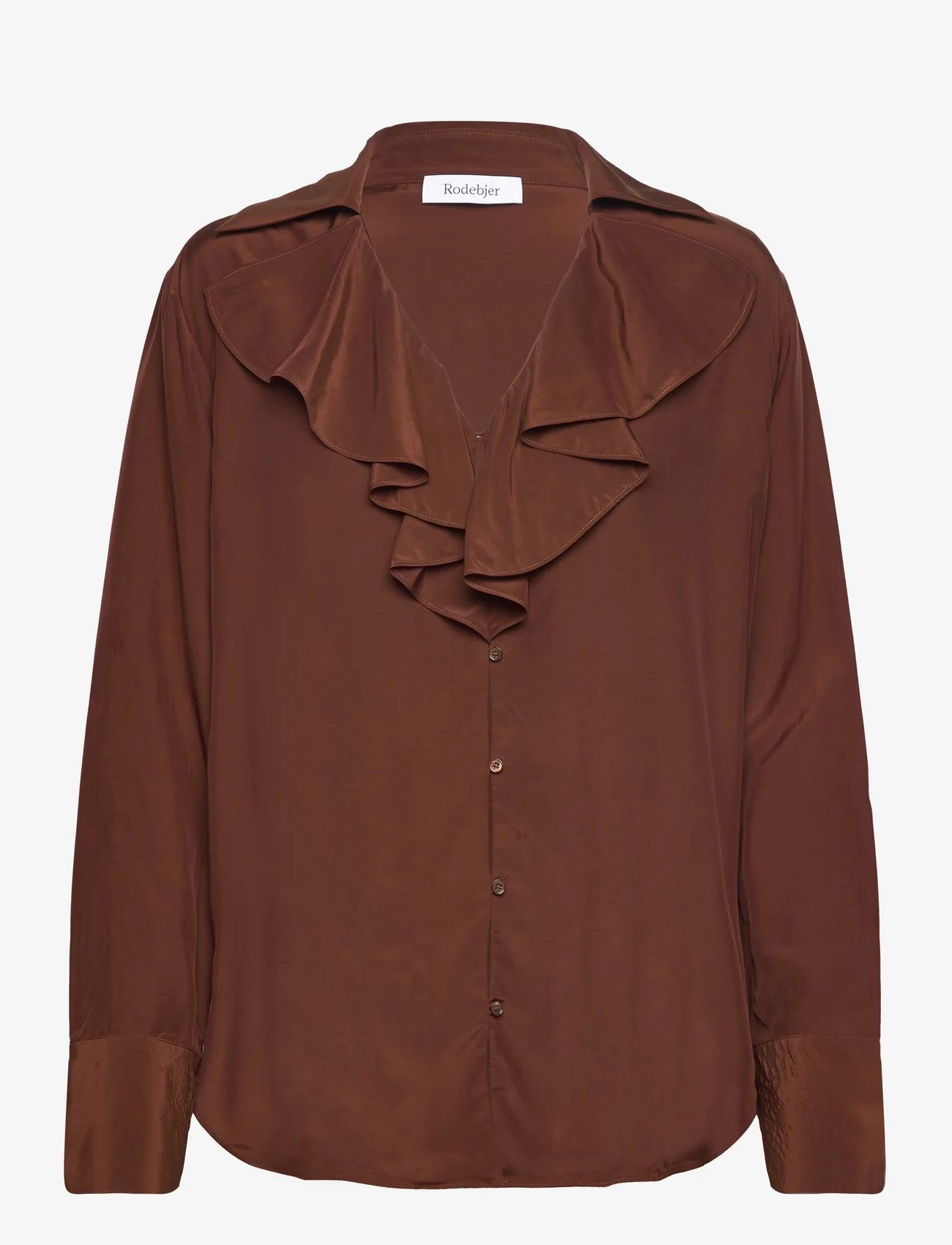 RODEBJER - Rodebjer Clementine - long-sleeved blouses - dark brown - 0