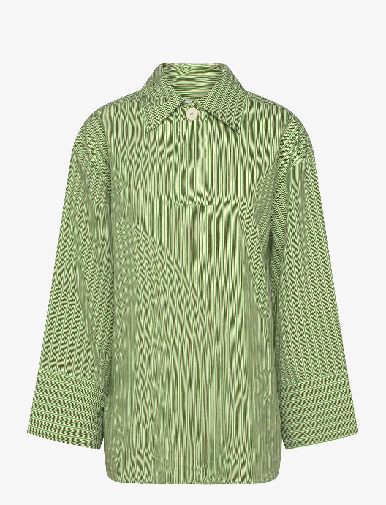 RODEBJER - Rodebjer Sunshine Stripe - denim shirts - green - 0