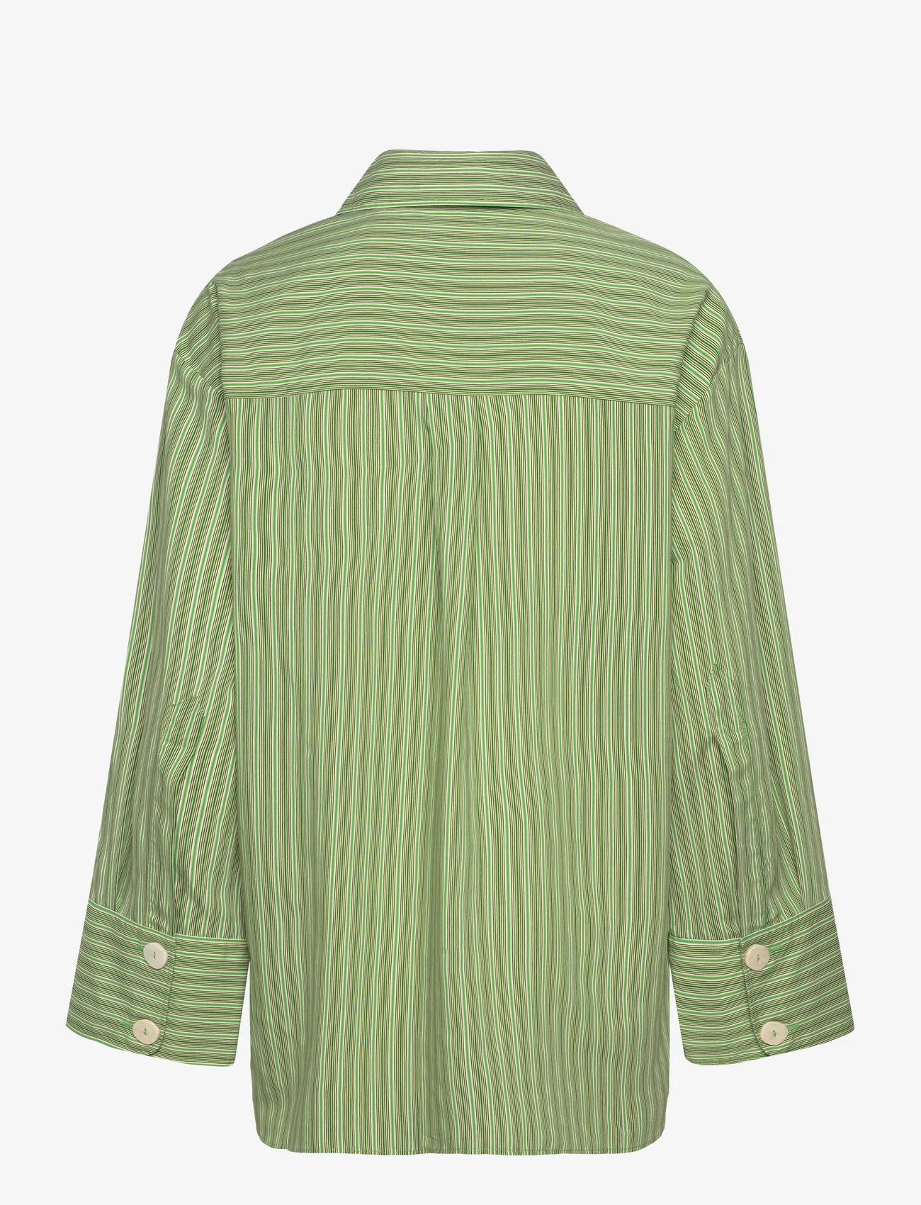 RODEBJER - Rodebjer Sunshine Stripe - denim shirts - green - 1