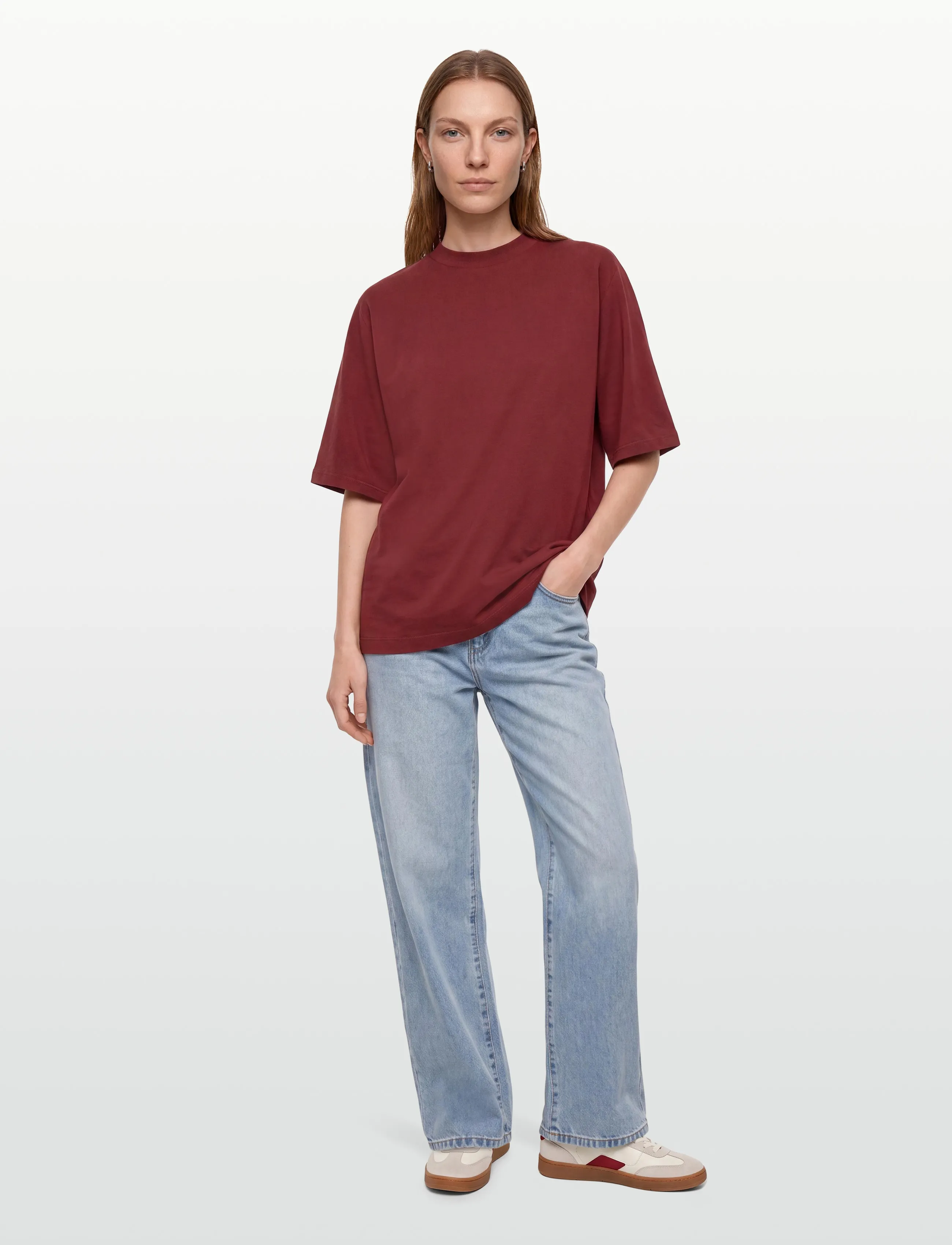 RODEBJER Pop, S, T-shirts & Oberteile, Burgunderrot - Short-sleeved, Frauen