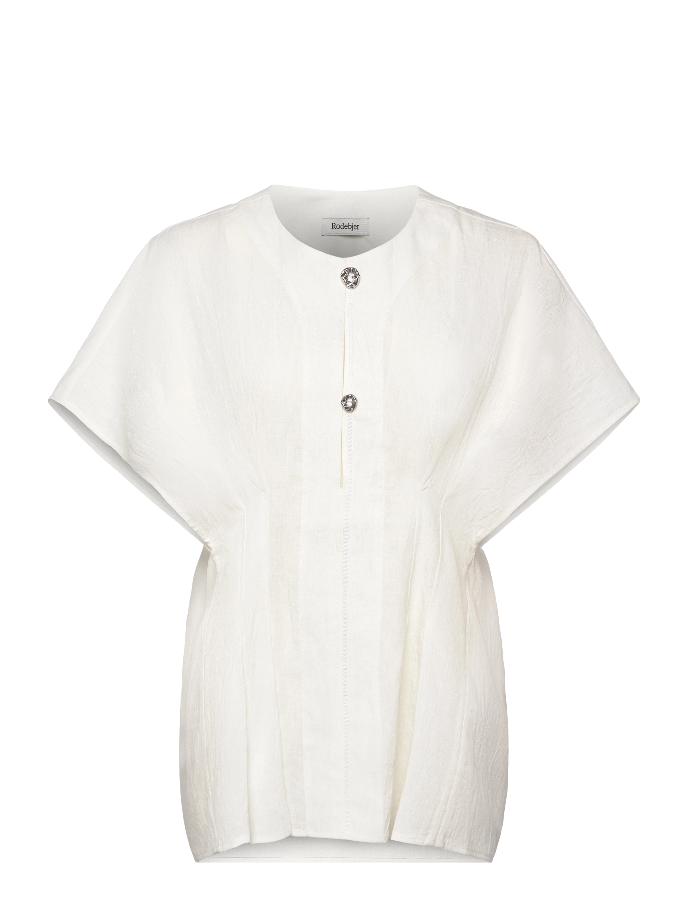 RODEBJER Rodebjer Jennia Linen, M, White, Bluser > Kortærmede, Dame