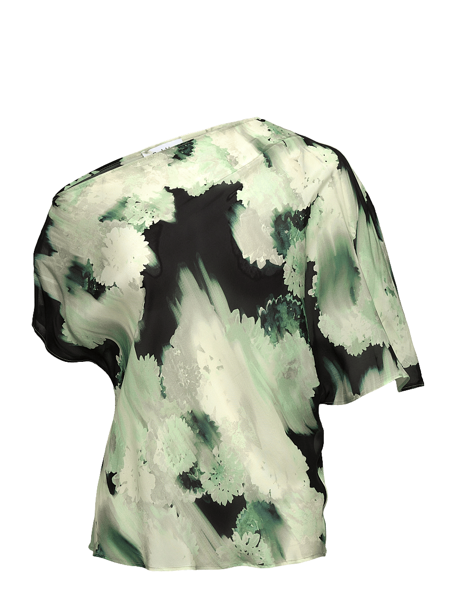 RODEBJER - RODEBJER BONO BLURRY - kurzärmelige blusen - blurry flower green - 0