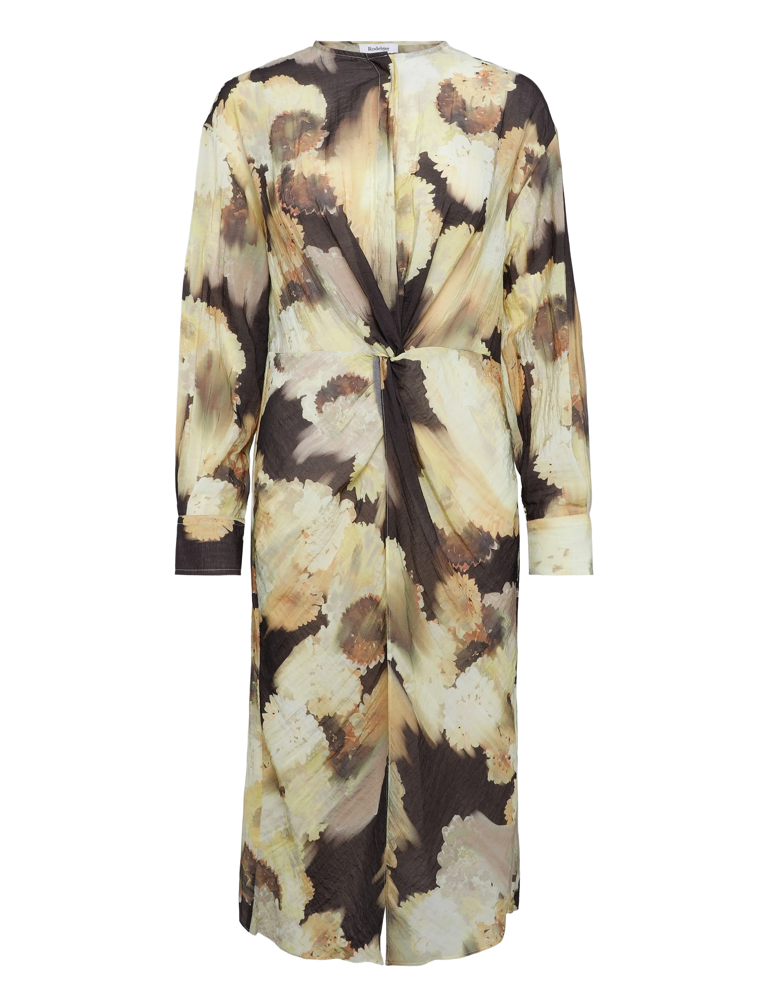 RODEBJER RODEBJER CECILIE LONG BLURRY FLOWER - Dresses - BLURRY FLOWER BROWN / brown