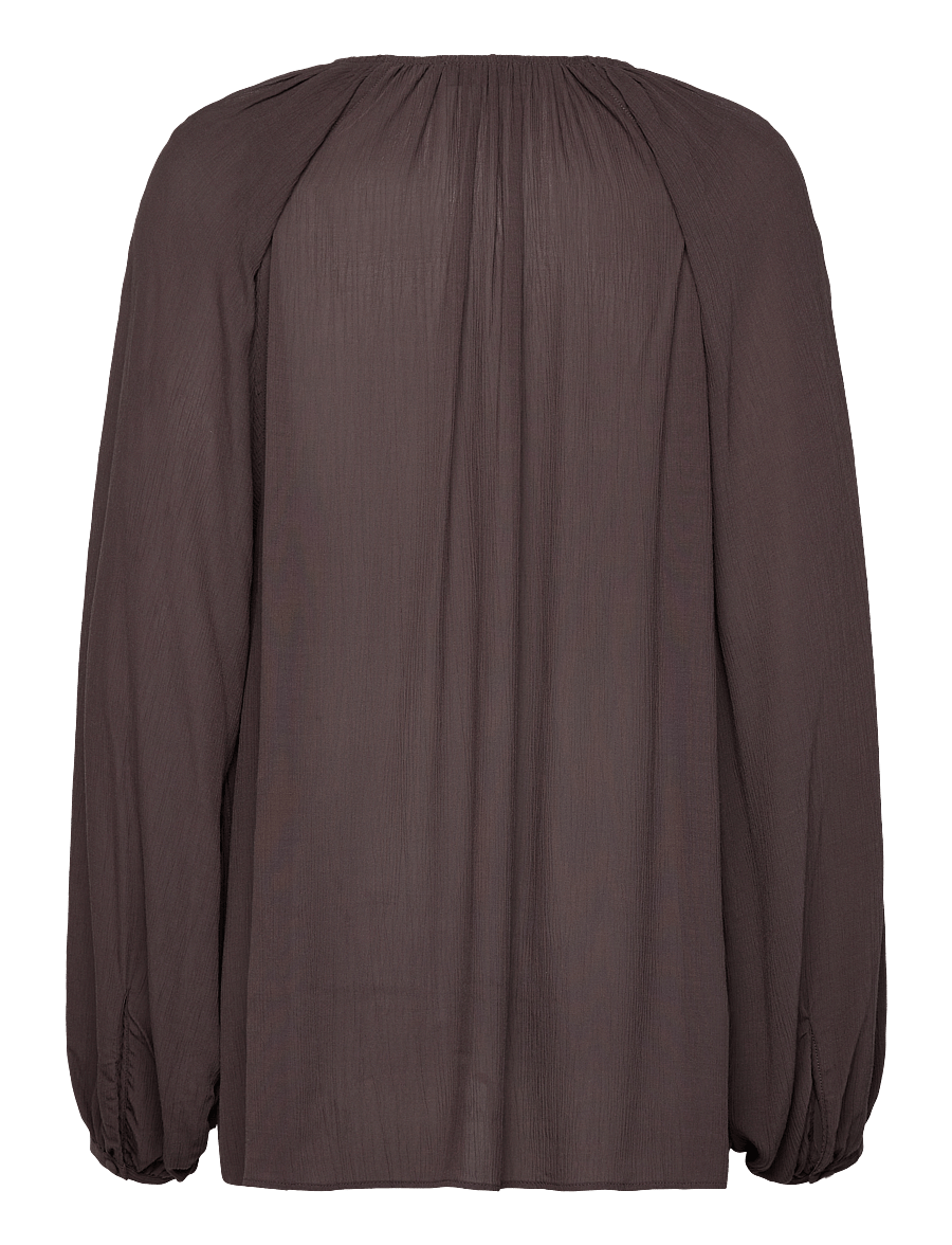 RODEBJER - Rodebjer Bea - long sleeved blouses - dark coffe - 1