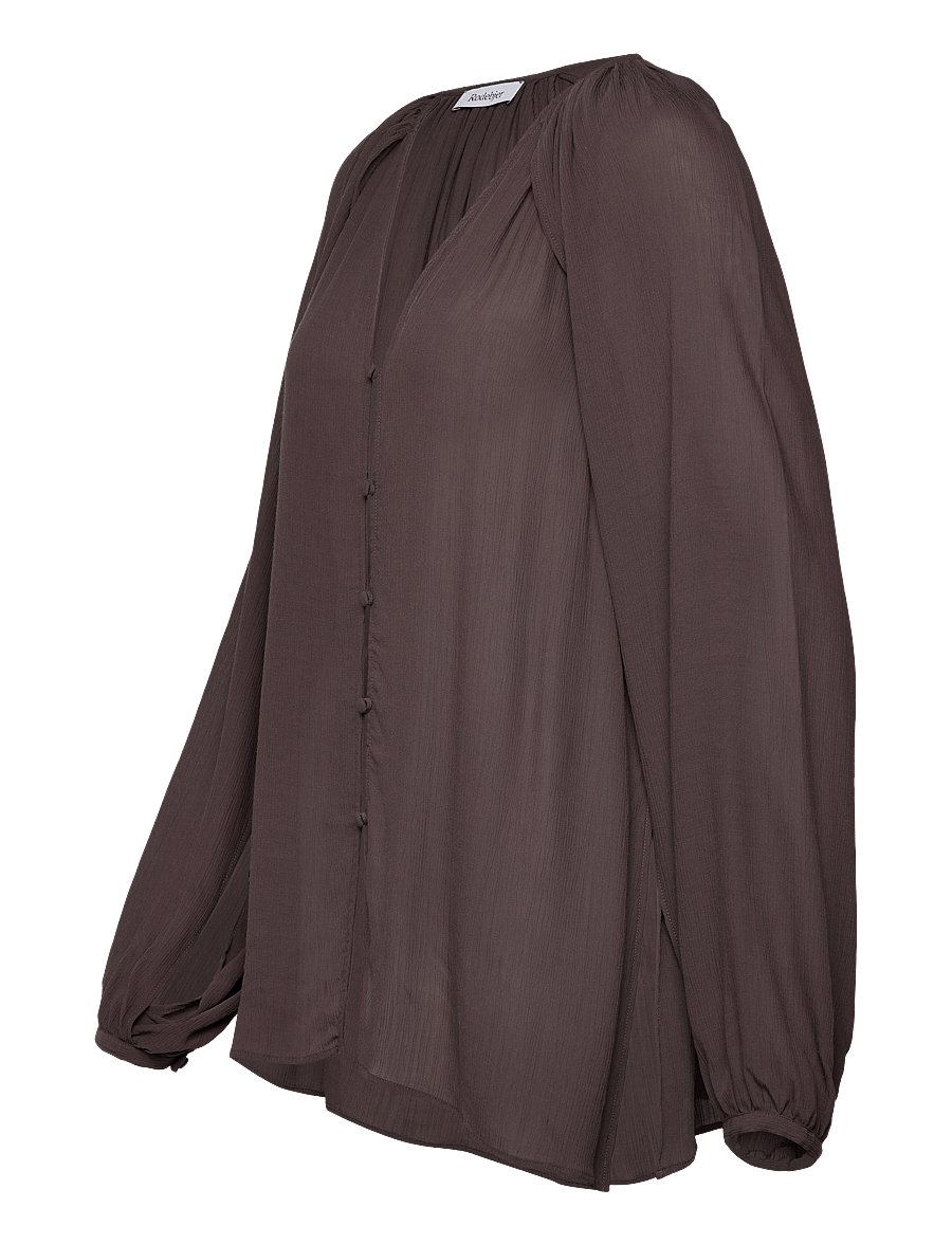 RODEBJER - Rodebjer Bea - long sleeved blouses - dark coffe - 2