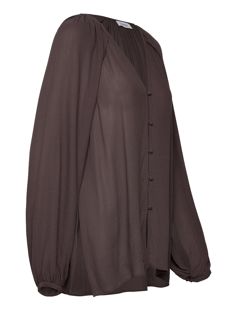RODEBJER - Rodebjer Bea - long sleeved blouses - dark coffe - 3