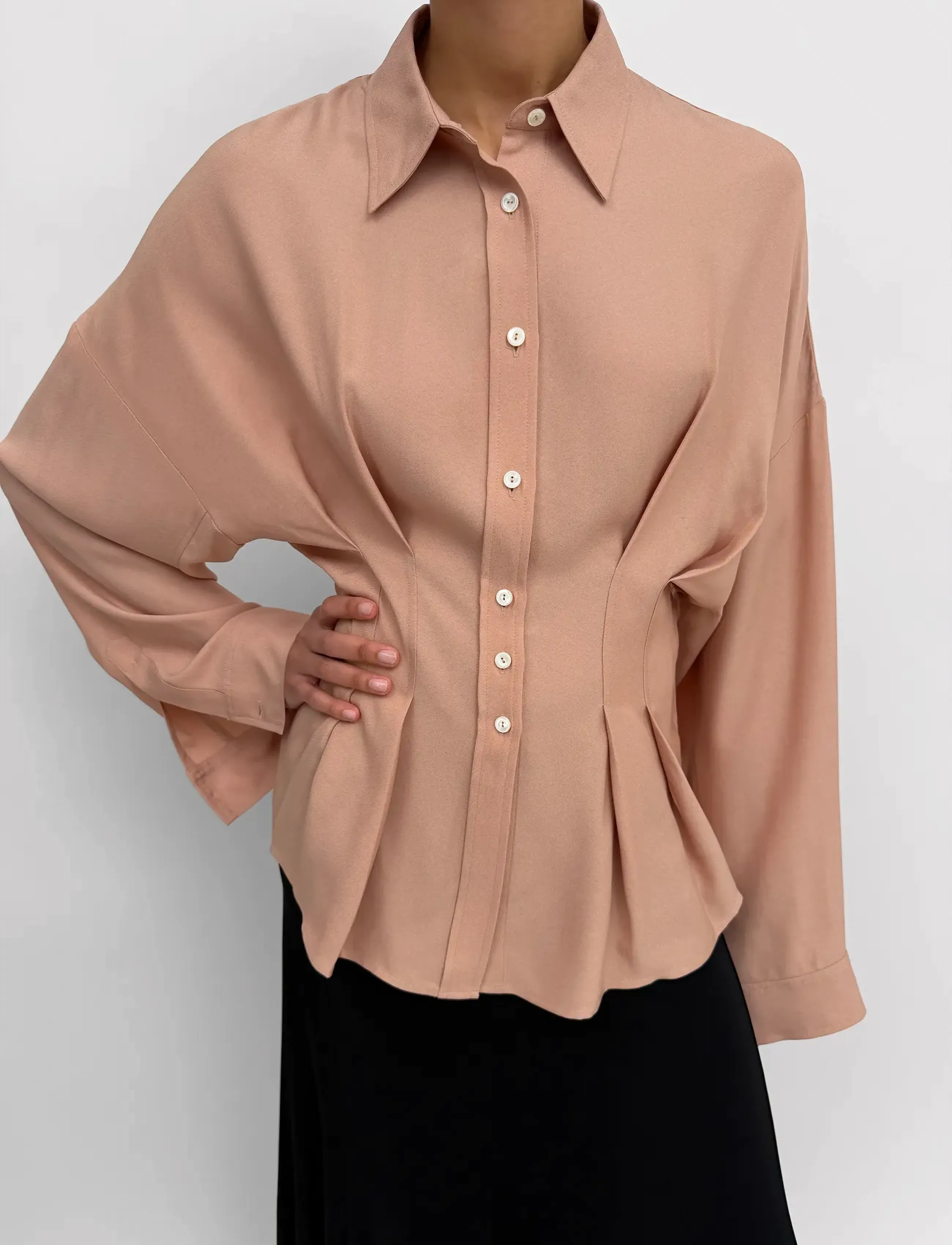 RODEBJER Rodebjer Apollo - Long-sleeved shirts - ANTIQUE PINK / pink/rose