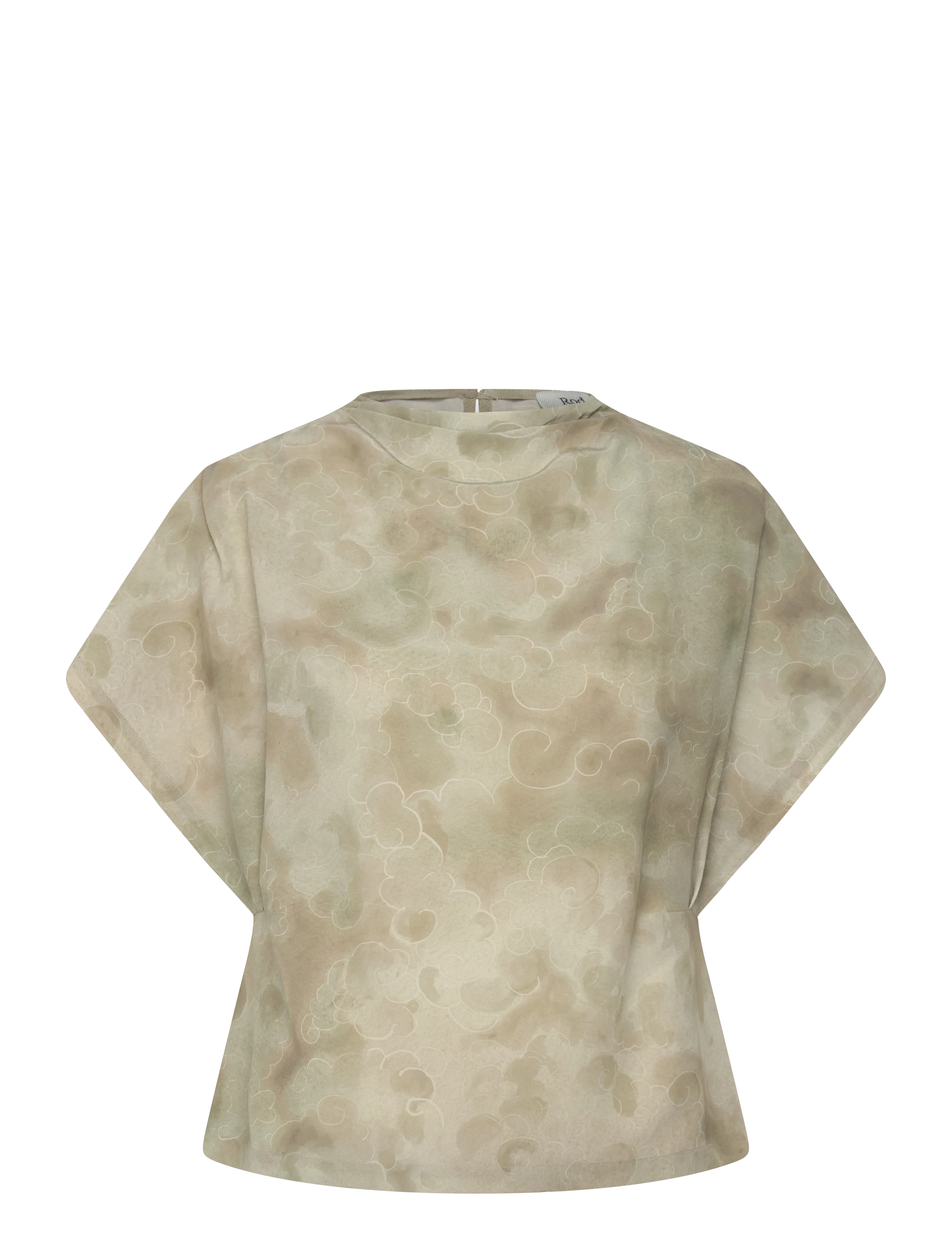 RODEBJER - Rodebjer Amaya Clouds - short-sleeved blouses - sage green - 1