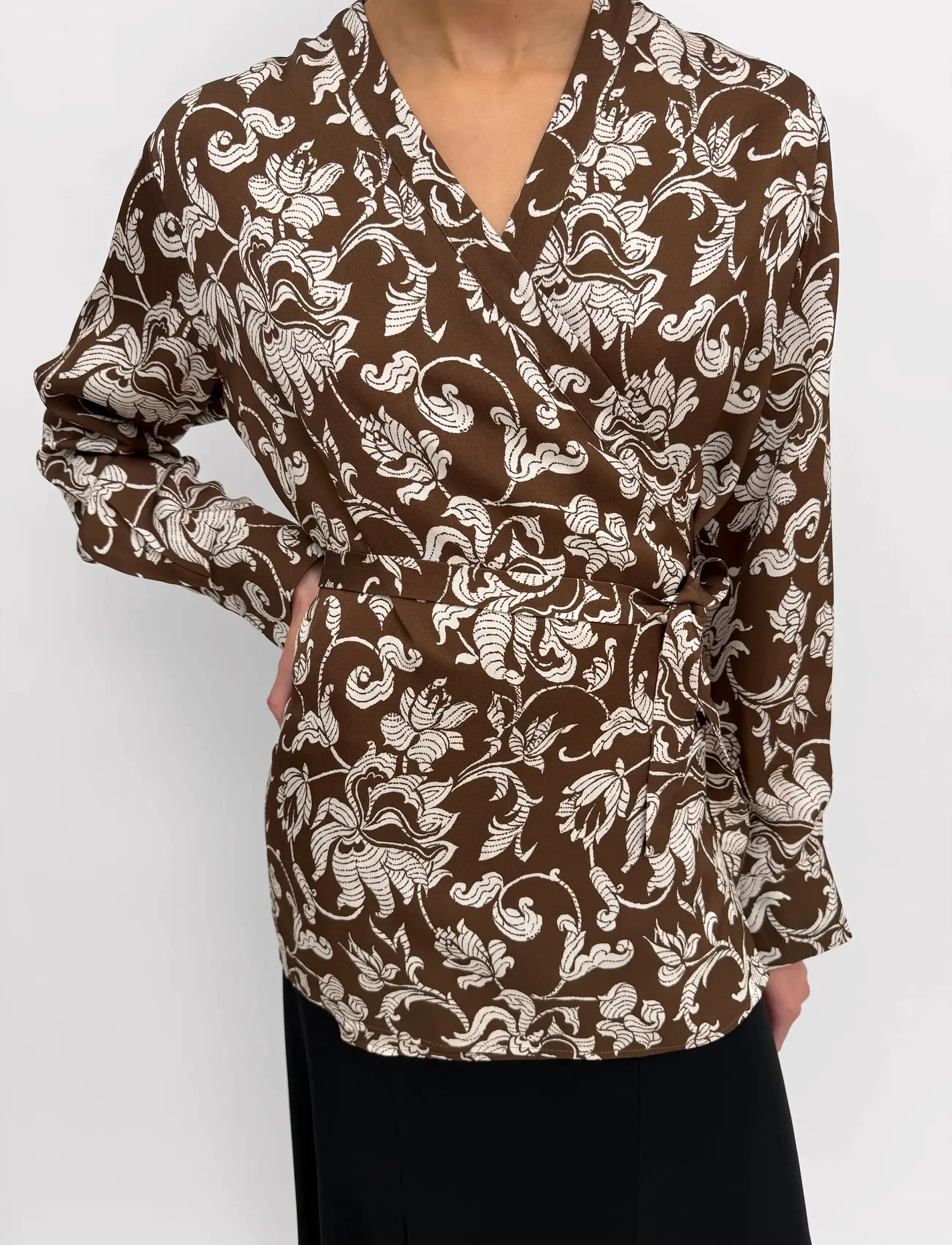 RODEBJER Rodebjer Palmer French Lily, S, Brown, Bluser > Langærmede, Dame
