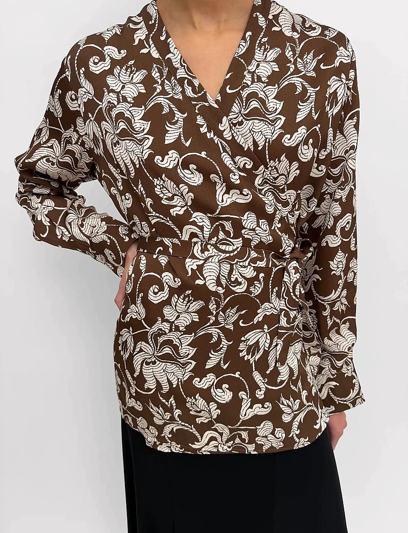 RODEBJER - Rodebjer Palmer French Lily - langärmlige blusen - brown/cream - 0