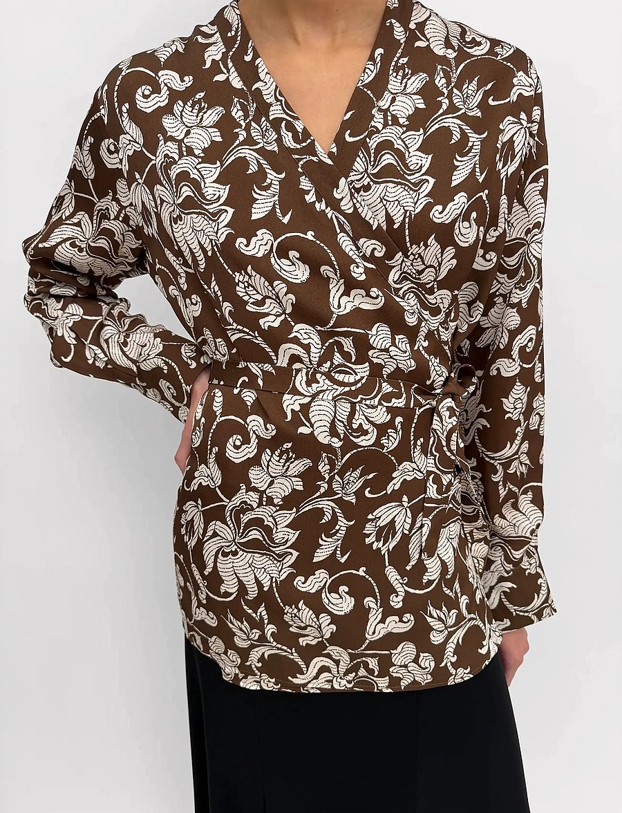RODEBJER - Rodebjer Palmer French Lily - langärmelige blusen - brown/cream - 0