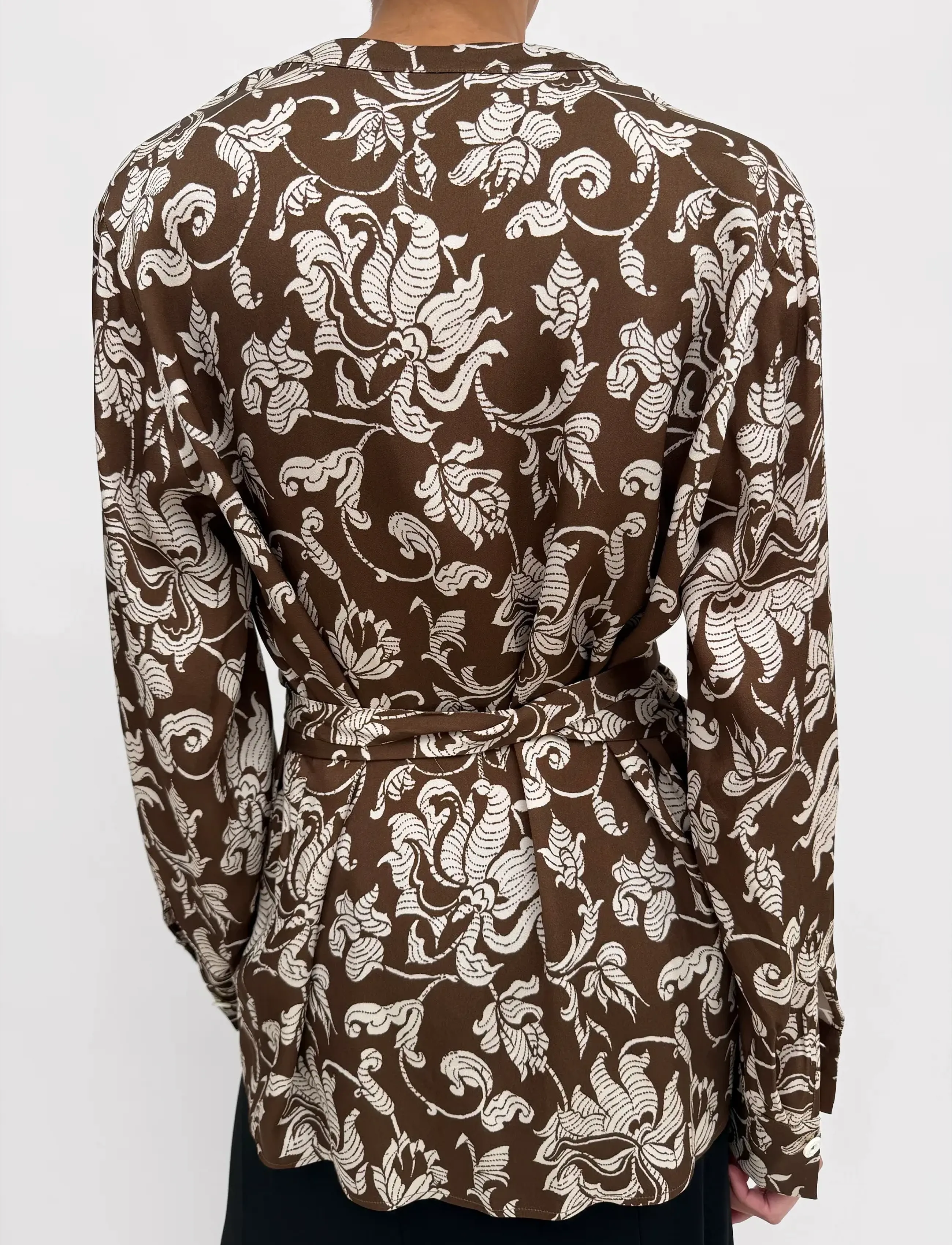 RODEBJER - Rodebjer Palmer French Lily - long sleeved blouses - brown/cream - 3