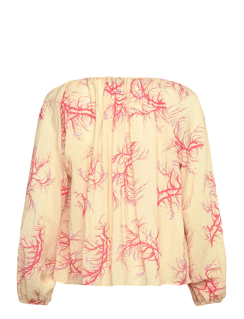 RODEBJER - Rodebjer Phoebe Seaweed - long sleeved blouses - cream/red - 2