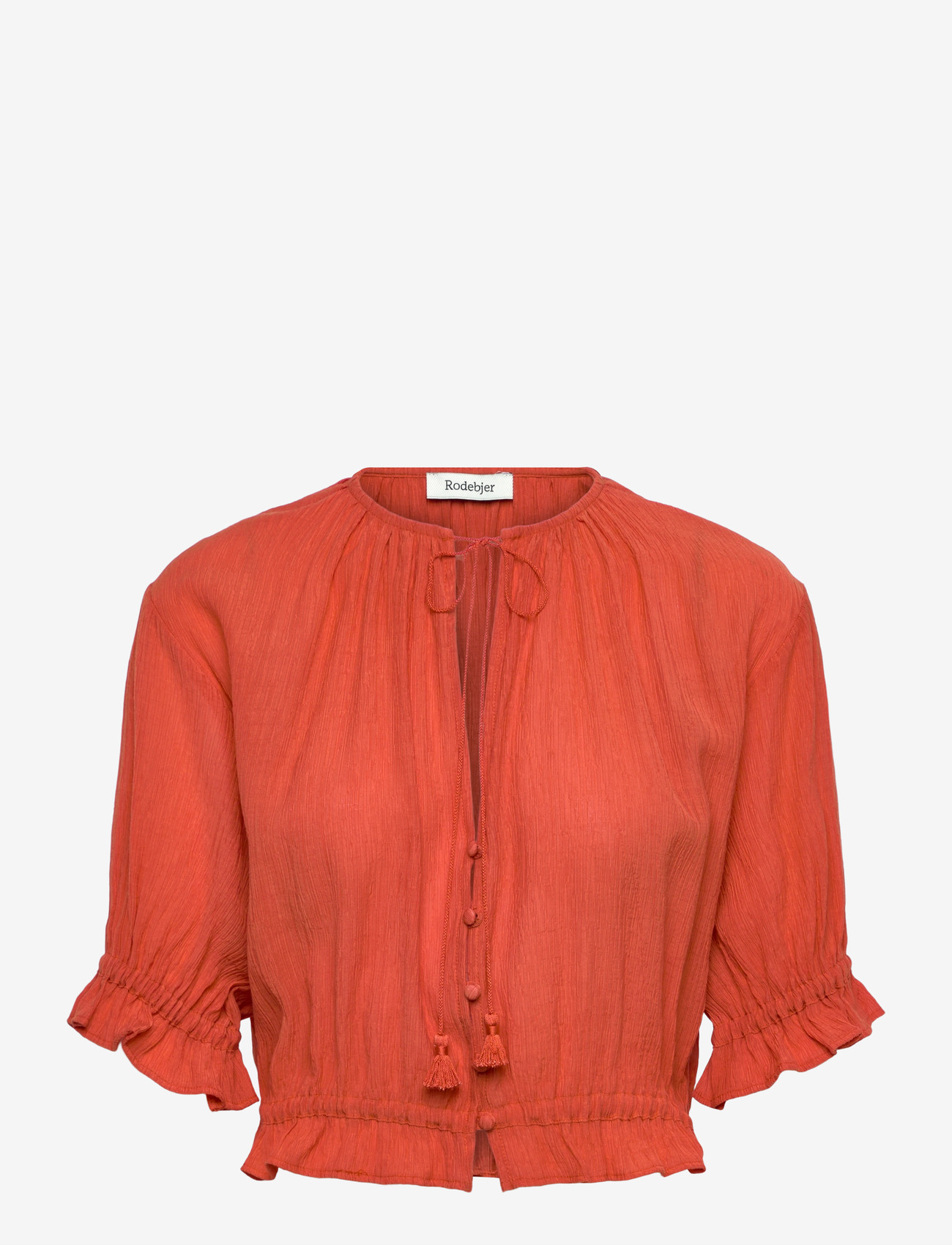 RODEBJER - Rodebjer Perla Plissé - kurzämlige blusen - bleached red - 1
