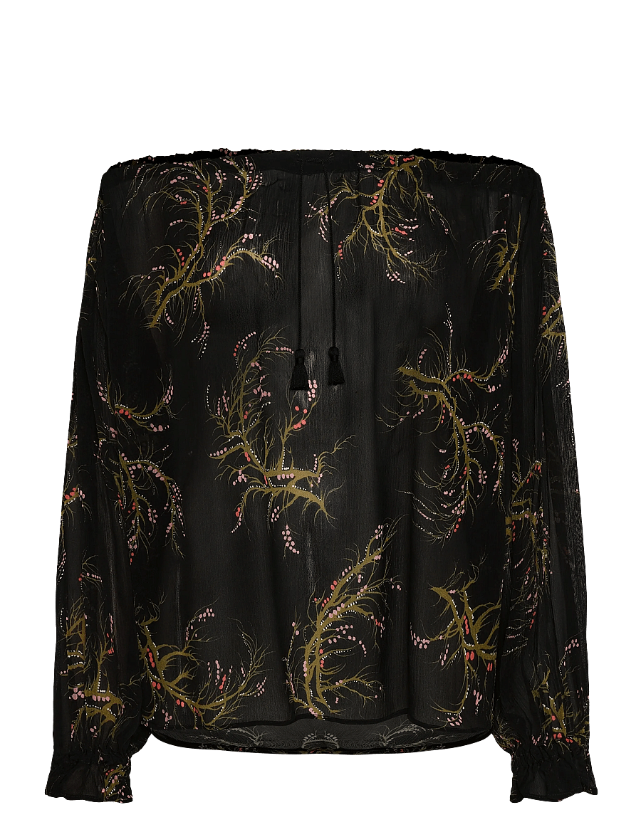 RODEBJER - RODEBJER SALVIA SEAWEED - långärmade blusar - black/olive - 0