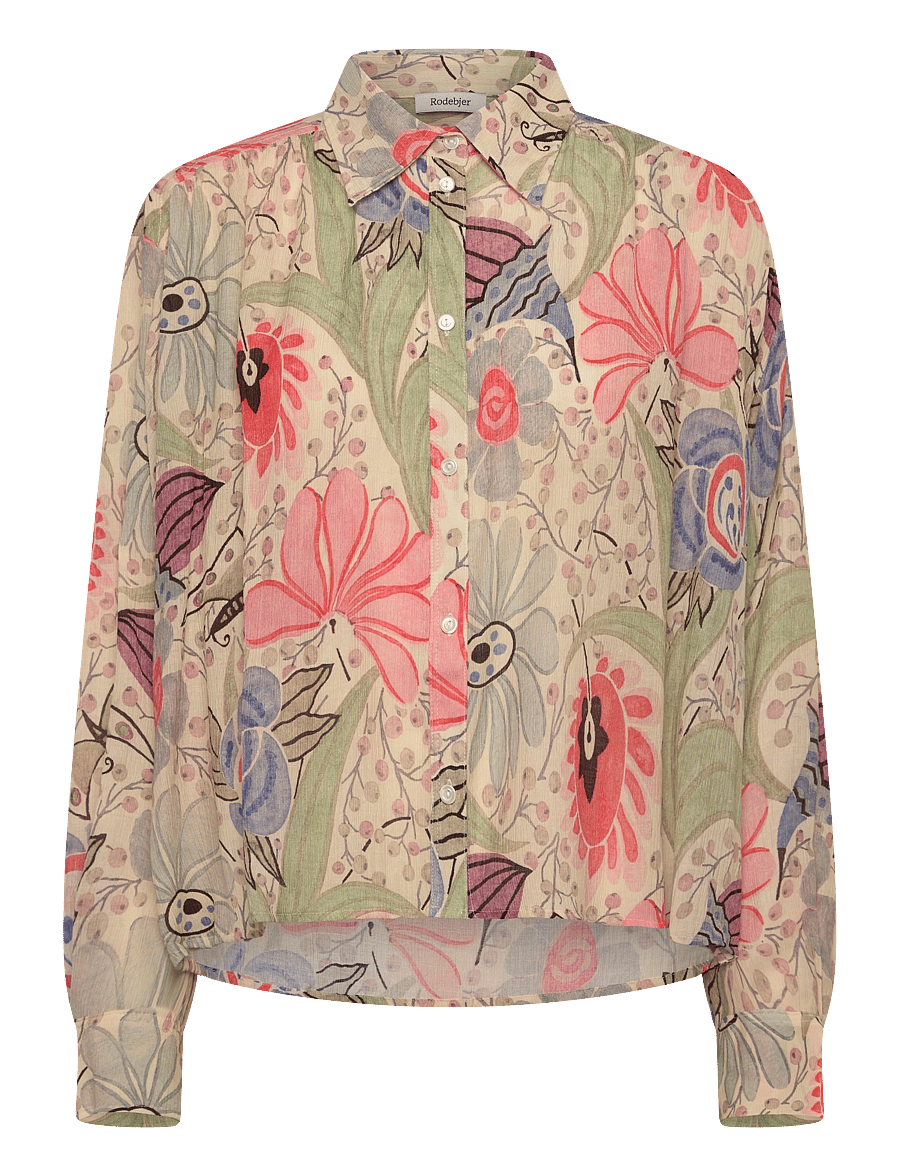 RODEBJER - Rodebjer Taylor Ducharne - long-sleeved shirts - coral multi - 0