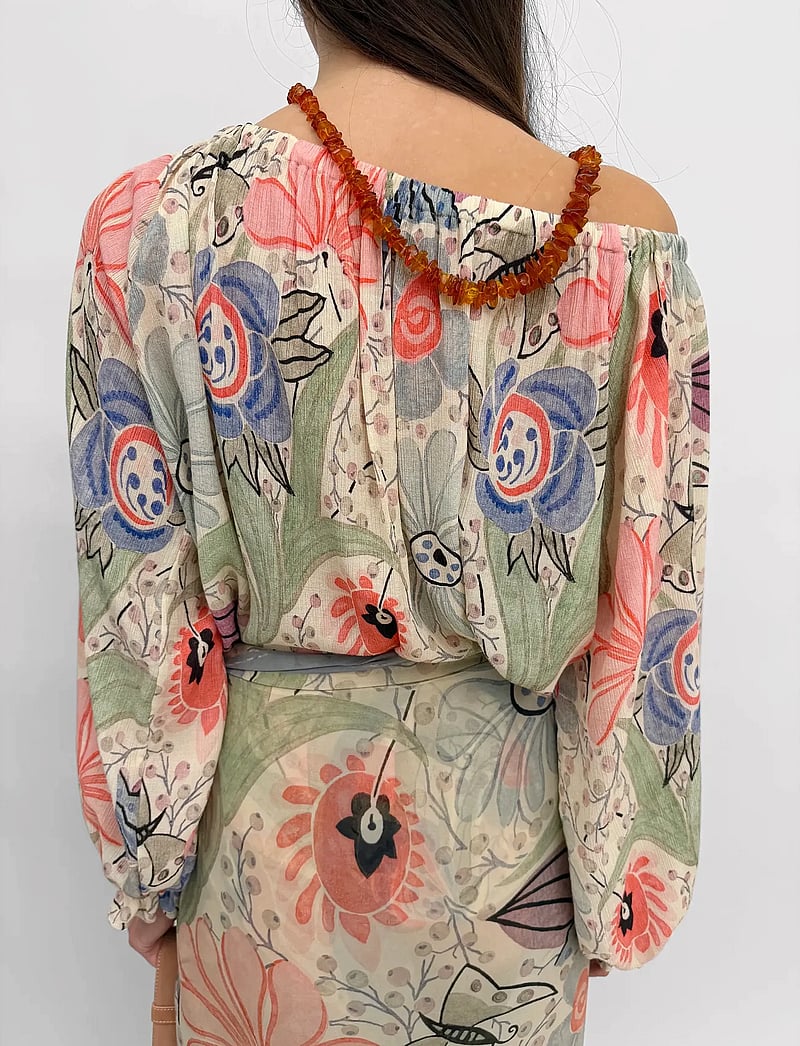 RODEBJER - Rodebjer Salvia Ducharne - långärmade blusar - coral multi - 3