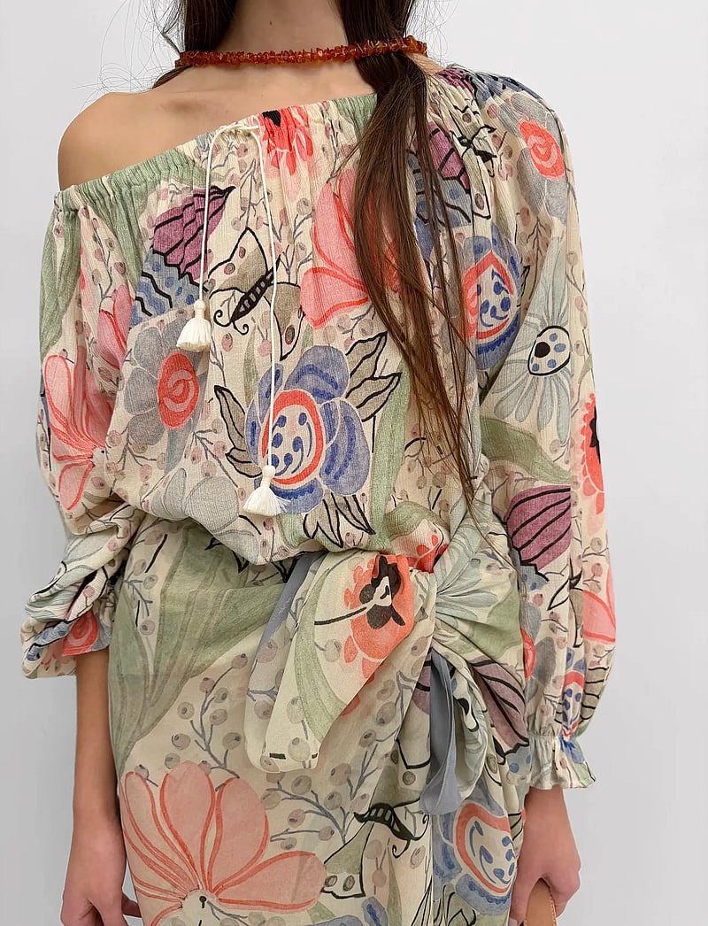 RODEBJER - Rodebjer Salvia Ducharne - långärmade blusar - coral multi - 4