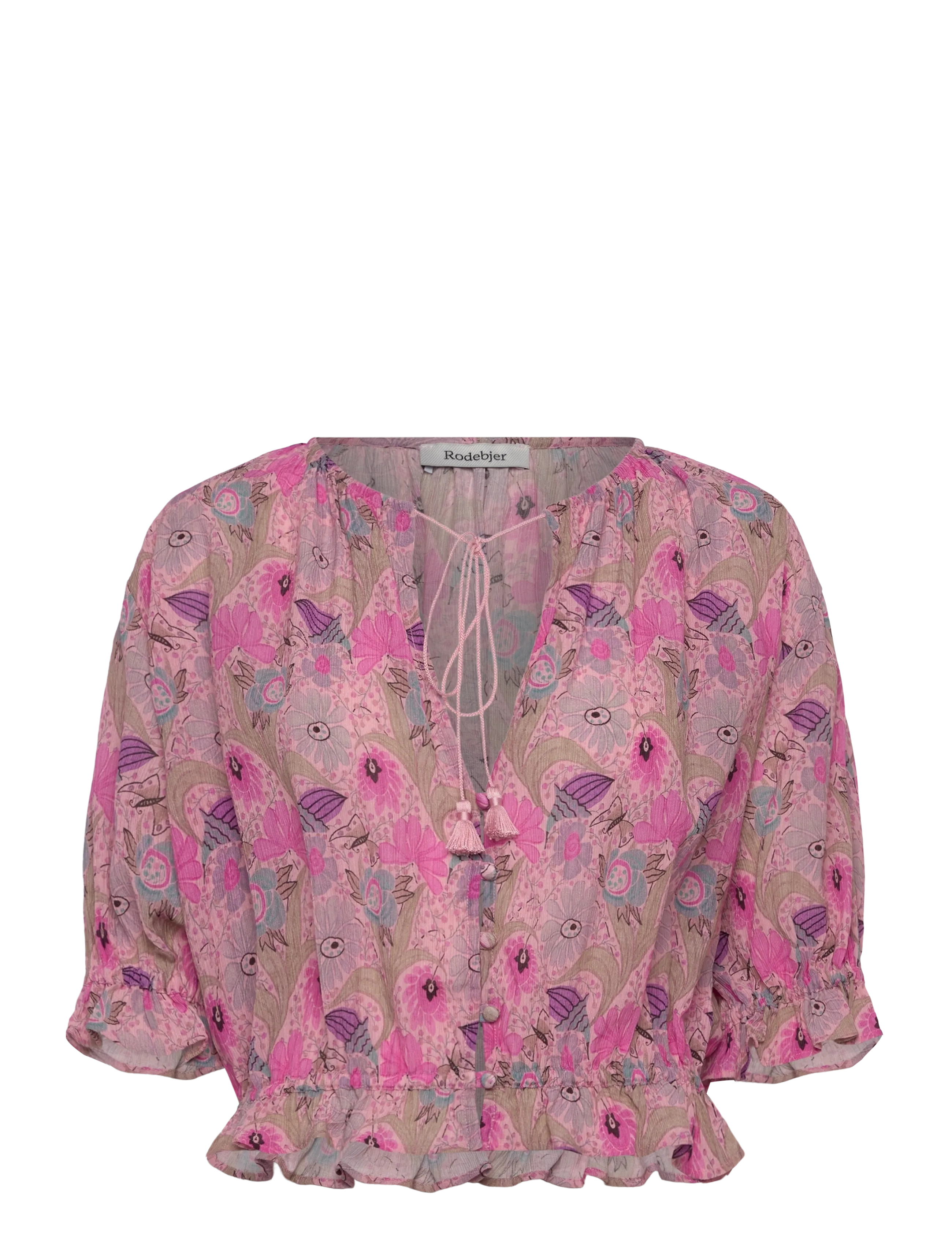 RODEBJER Rodebjer Perla Ducharne, XL, Pink, Bluser > Kortærmede, Dame