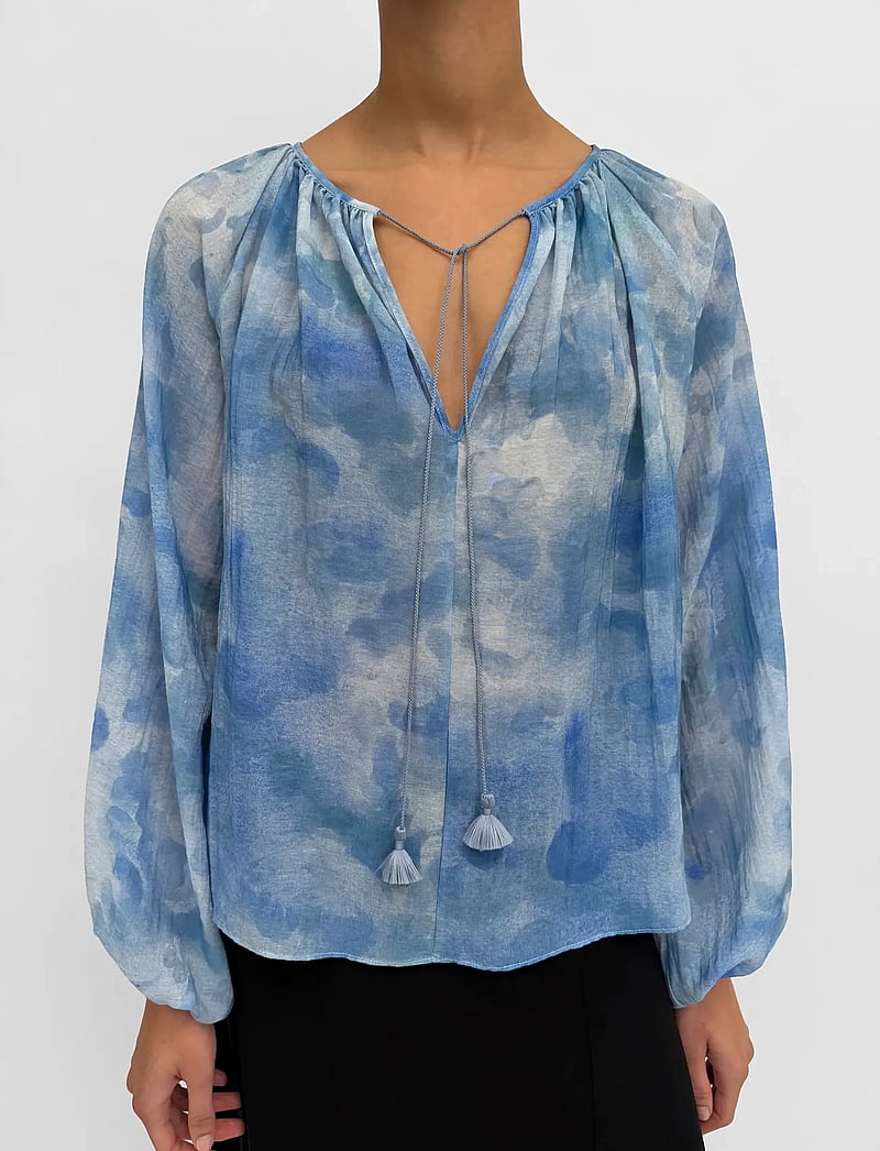 RODEBJER - Rodebjer Phoebe Clouds - langærmede bluser - sky blue - 0