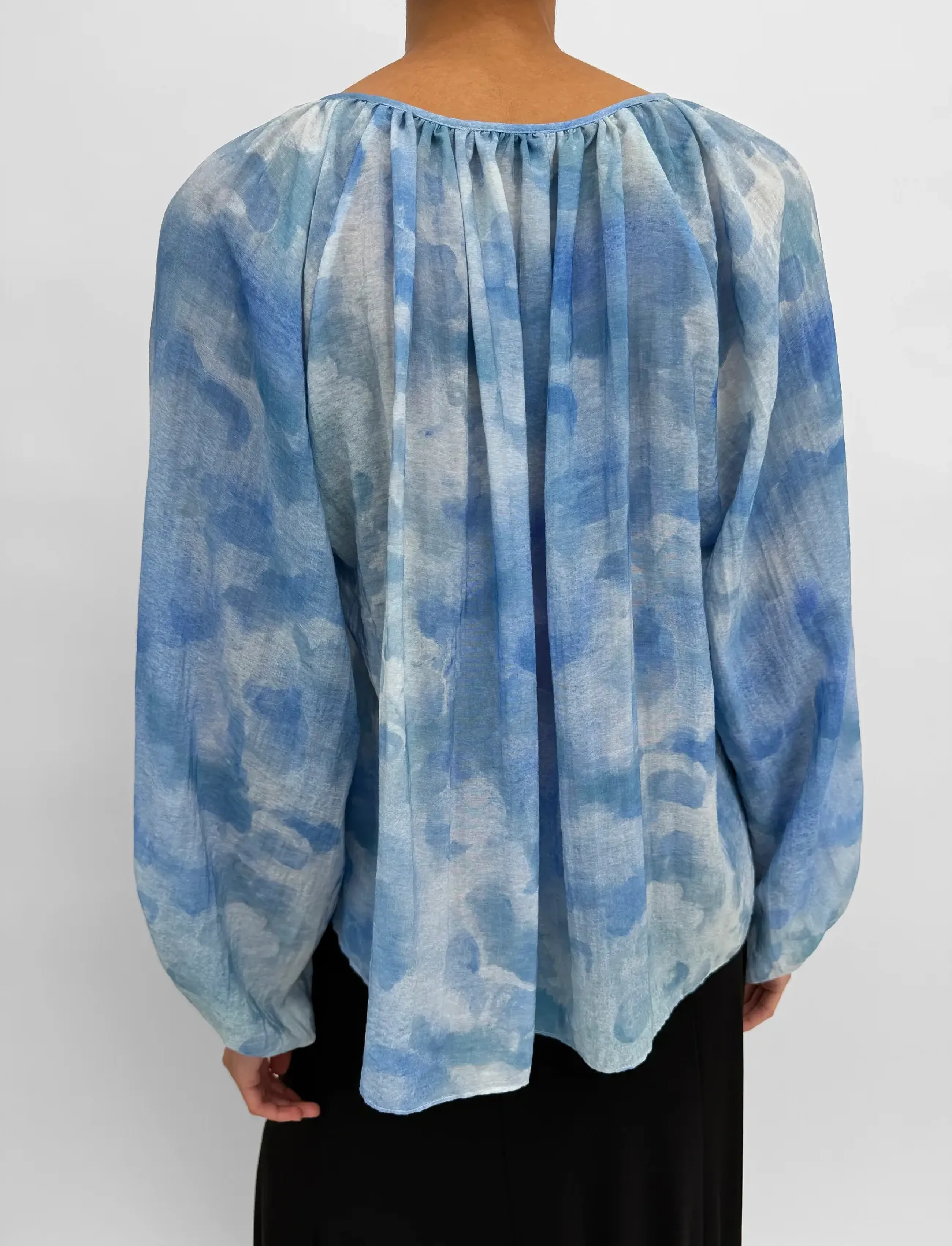 RODEBJER - Rodebjer Phoebe Clouds - palaidinės ilgomis rankovėmis - sky blue - 3