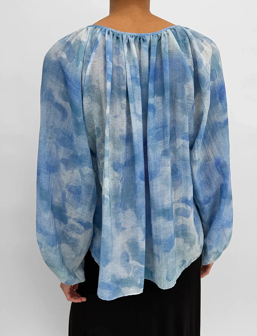 RODEBJER - Rodebjer Phoebe Clouds - palaidinės ilgomis rankovėmis - sky blue - 3