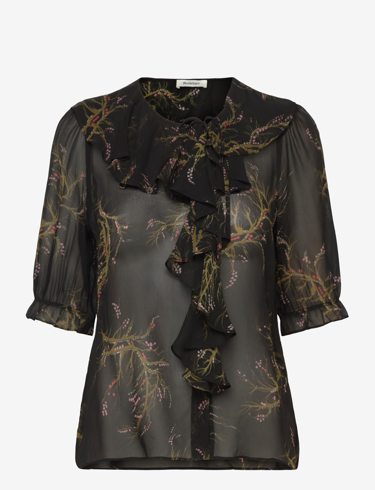 RODEBJER - Rodebjer Xandria Seaweed - short-sleeved blouses - black/olive - 1