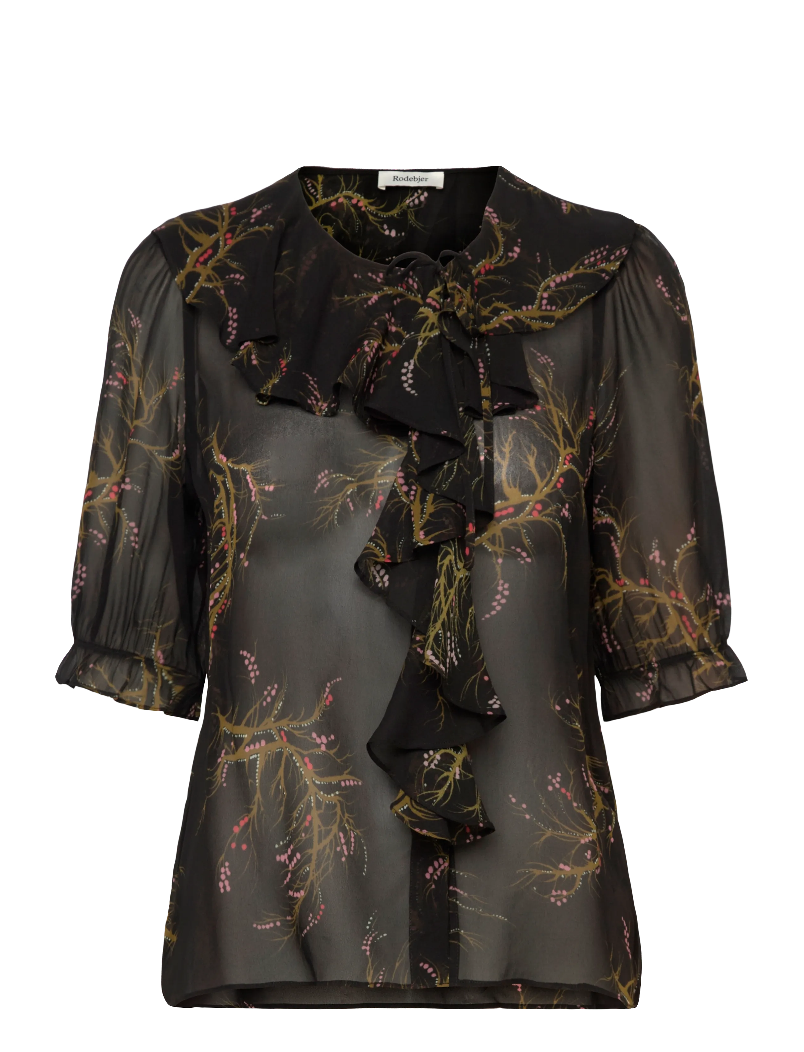 RODEBJER Rodebjer Xandria Seaweed - Blouses & Overhemden - BLACK/OLIVE / khaki/green