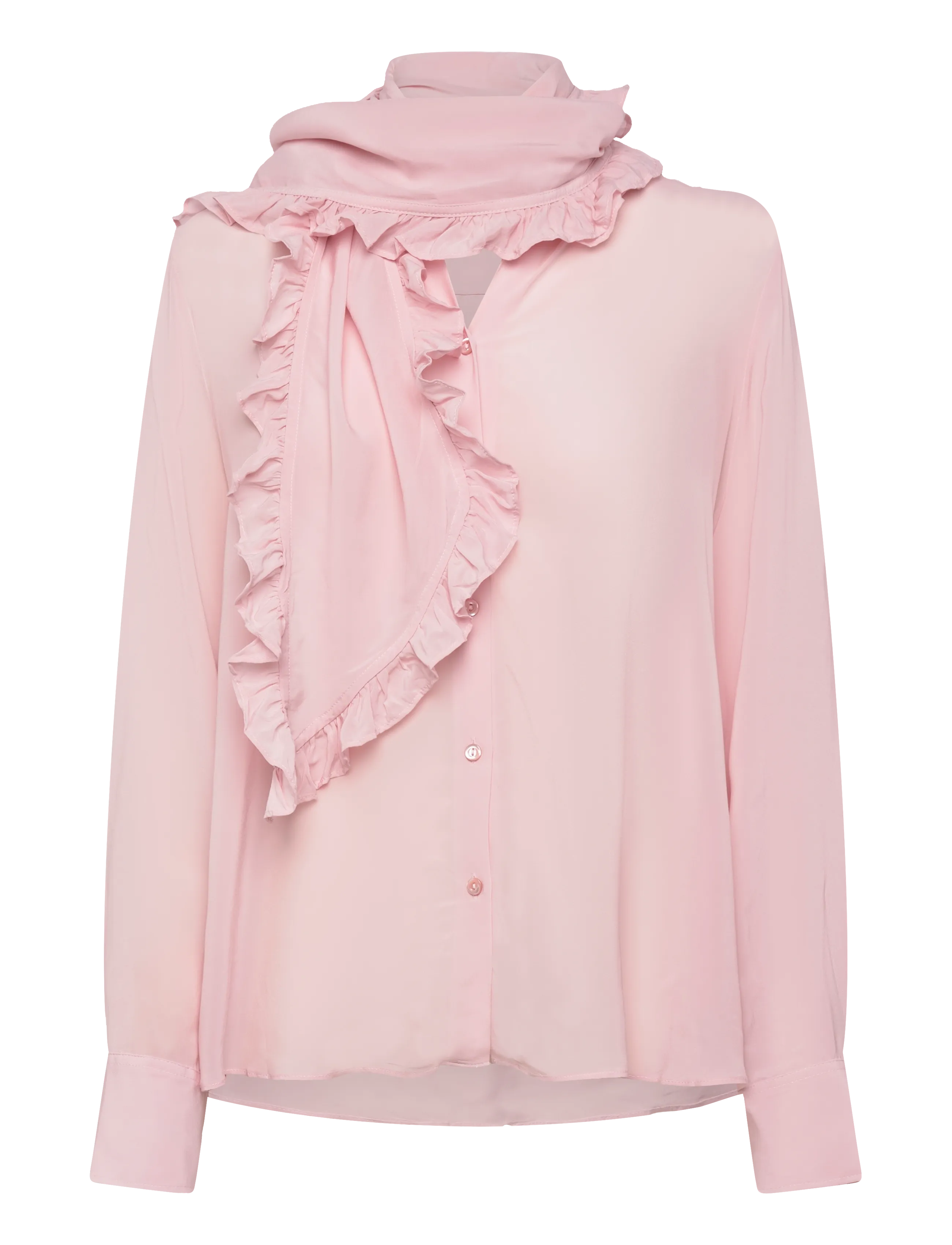 RODEBJER Meryl Fluid Solid, Kvinder, Flæse Tørklæde Bluse, Pink, Str: S