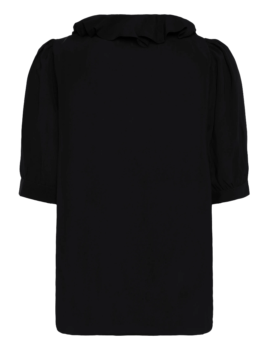 RODEBJER - Rodebjer Xilla Fluid Solid - kurzärmelige blusen - black - 1