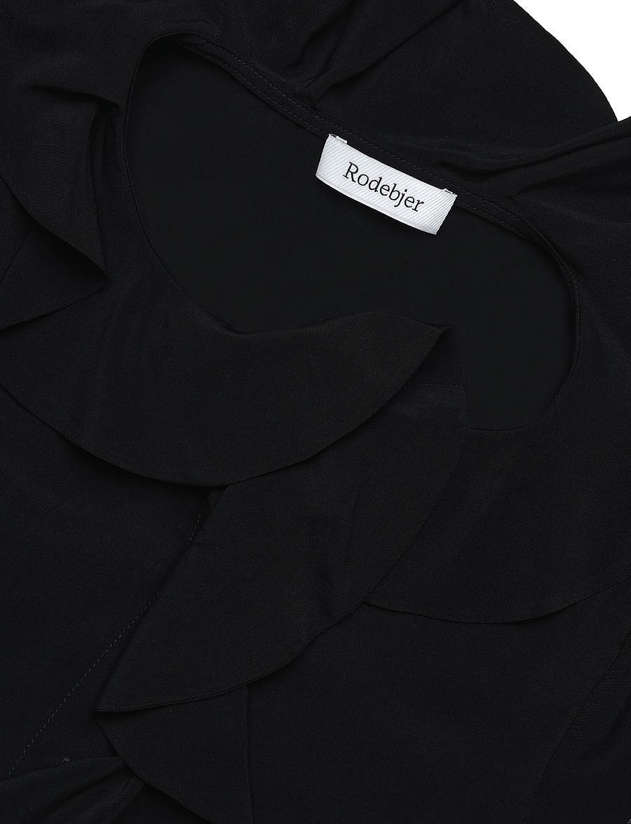 RODEBJER - Rodebjer Xilla Fluid Solid - kurzärmelige blusen - black - 2