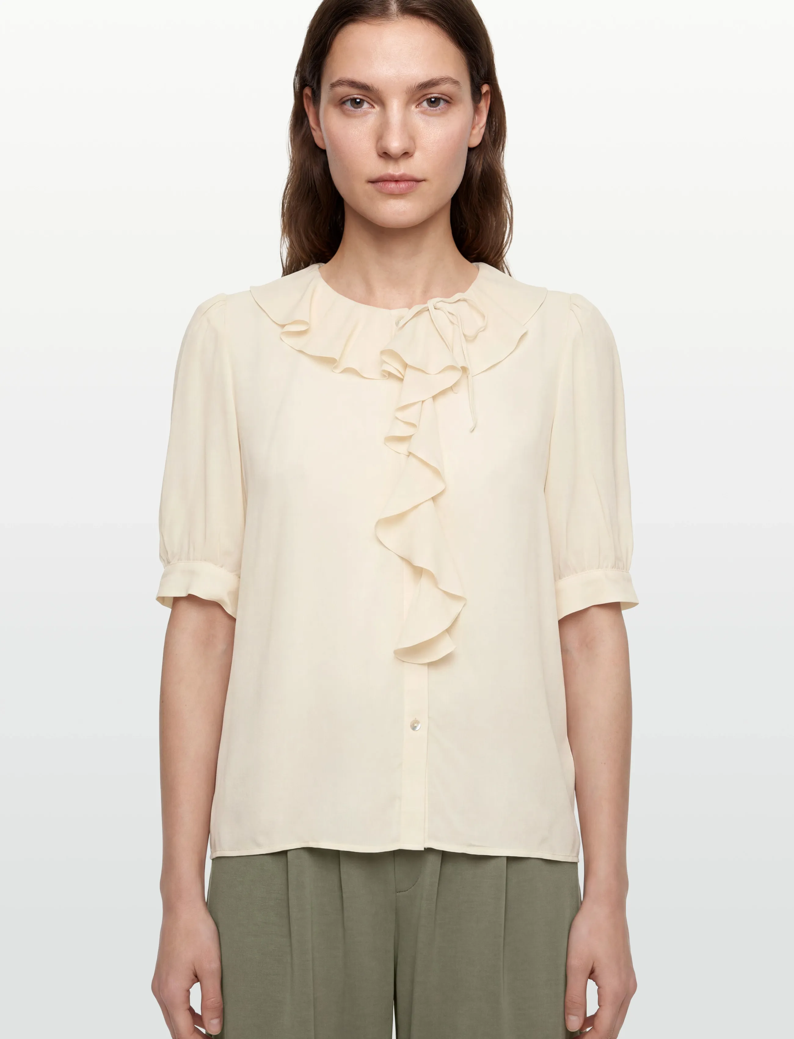 RODEBJER - Rodebjer Xilla Fluid Solid - kurzärmelige blusen - off white - 3