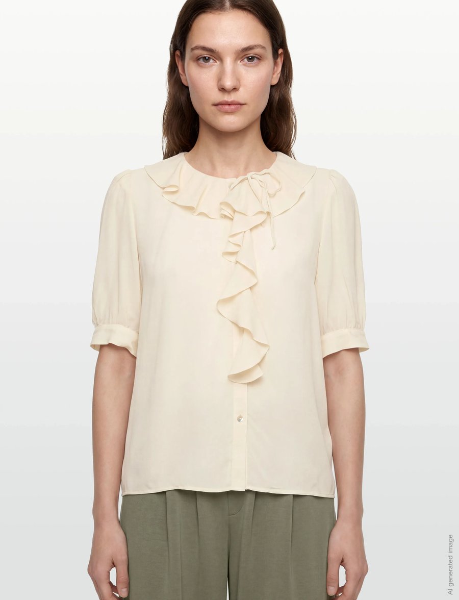 RODEBJER - Rodebjer Xilla Fluid Solid - kurzärmelige blusen - off white - 3