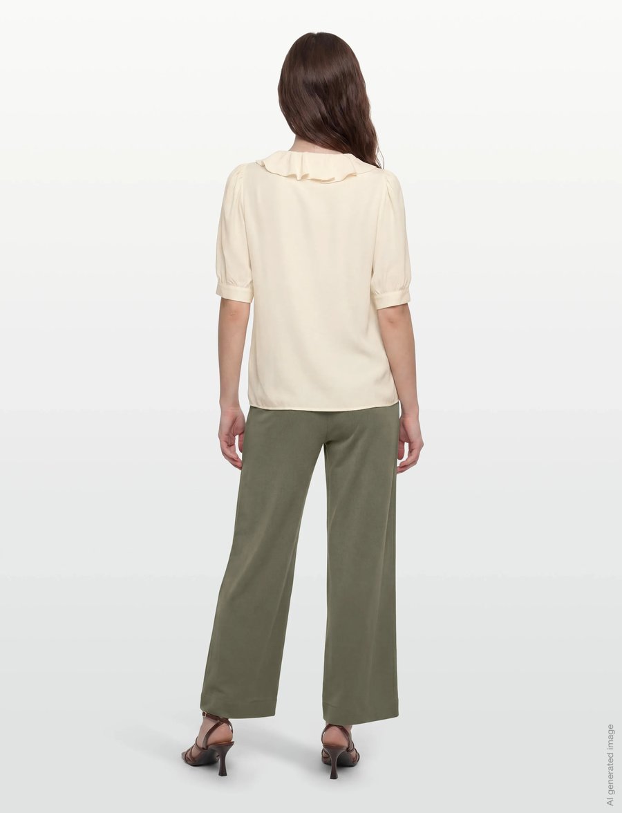 RODEBJER - Rodebjer Xilla Fluid Solid - kurzärmelige blusen - off white - 4
