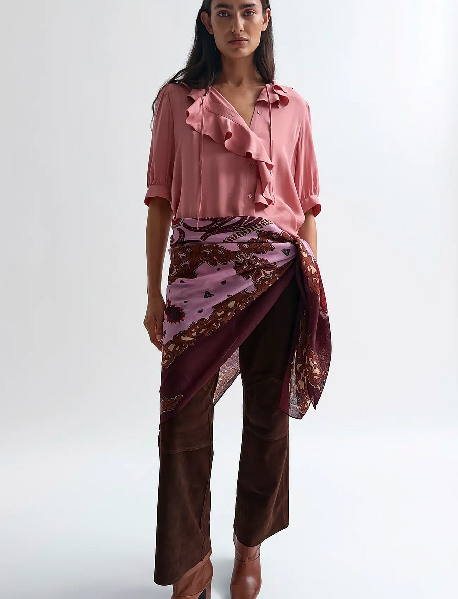 RODEBJER - Rodebjer Xilla Fluid Solid - blusen mit dreiviertelärmel - rock pink - 0