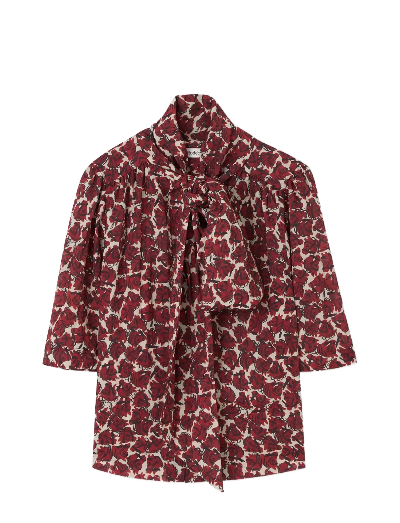 RODEBJER Rodebjer Anya Airy Prt - Blouses & Shirts - VINTAGE HORSE GRAPE / burgundy