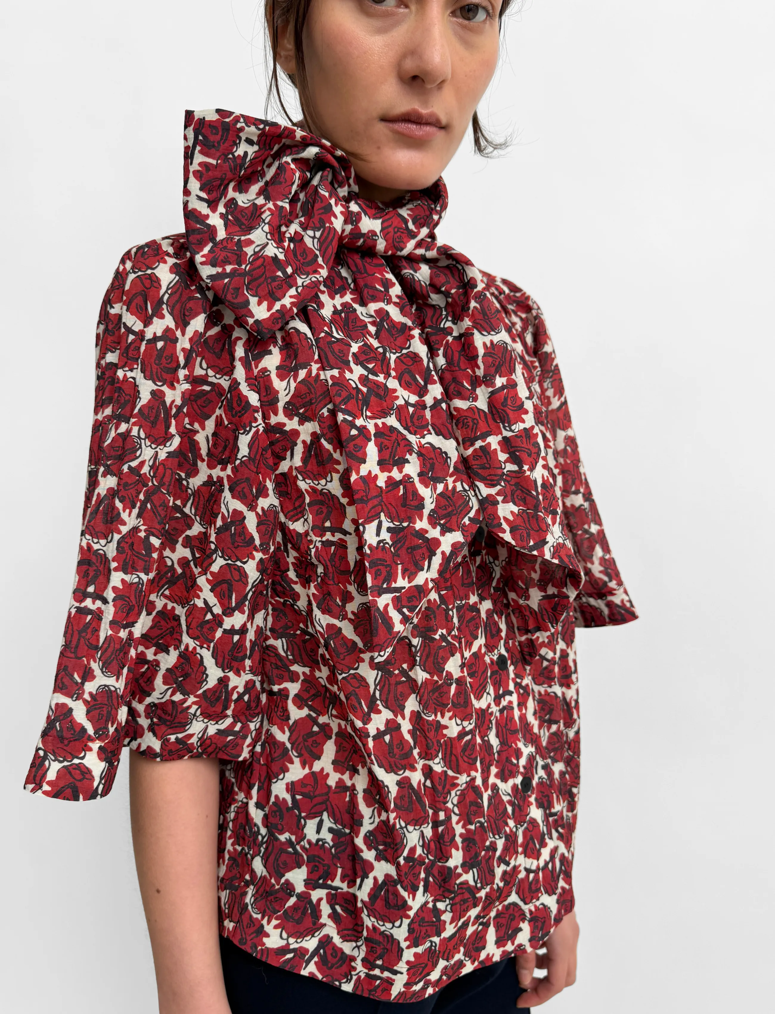 RODEBJER - Rodebjer Anya Airy Prt - vintage horse grape - 3
