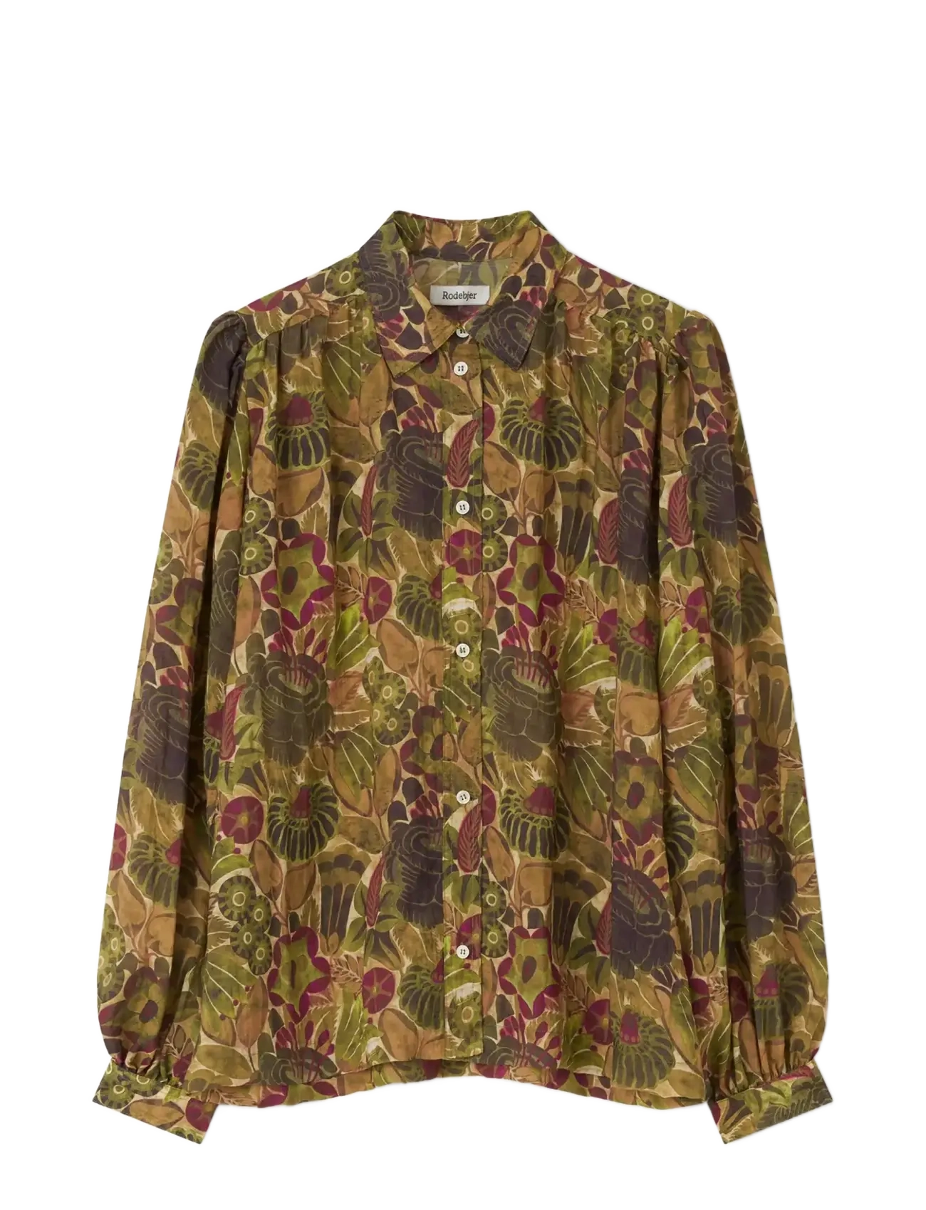 RODEBJER Rodebjer Lauren Airy Prt - Blusar & Skjortor - OPULENT ROSE GREEN / khaki/green