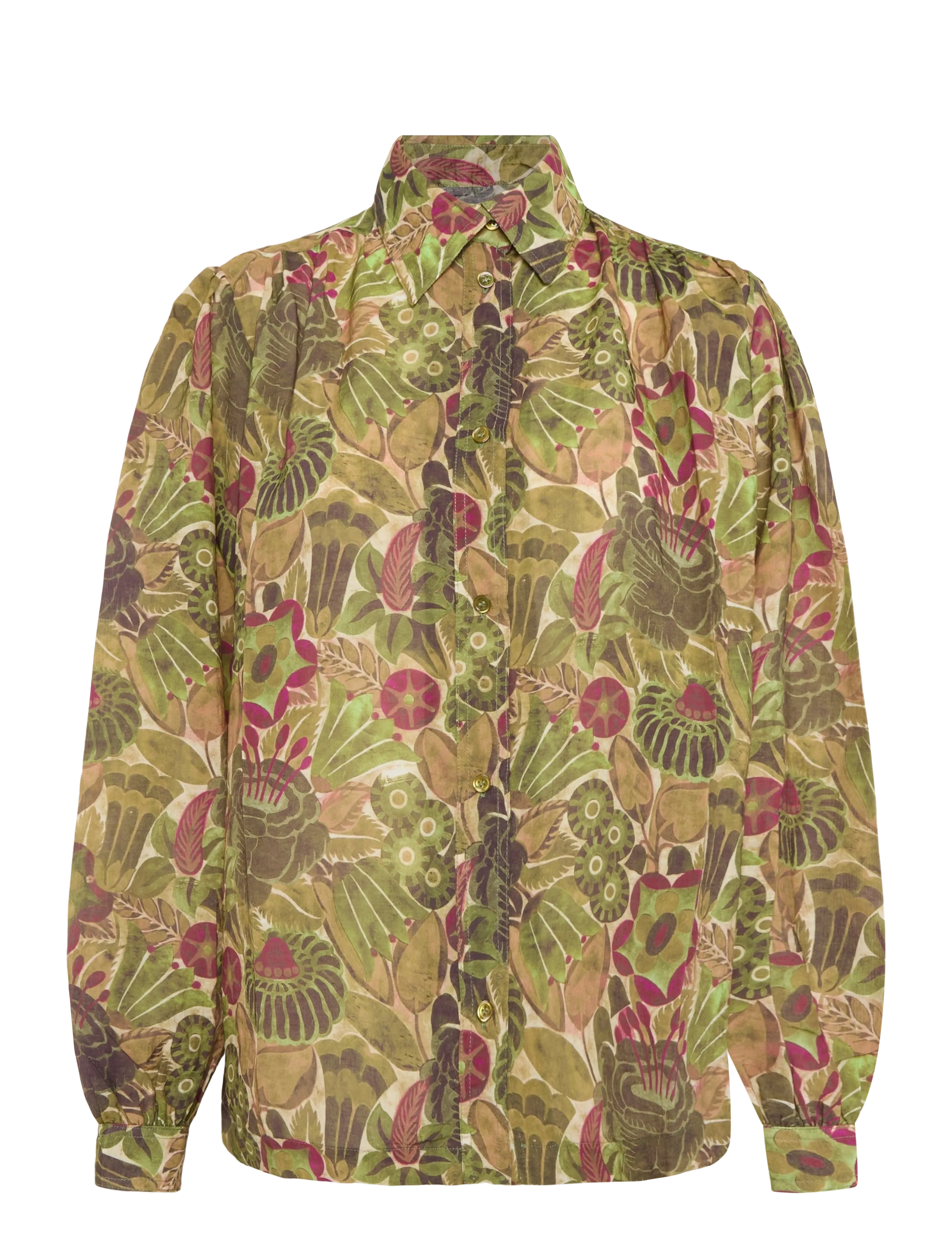 RODEBJER Rodebjer Lauren Airy Prt - Mode trends - OPULENT ROSE GREEN / khaki/green