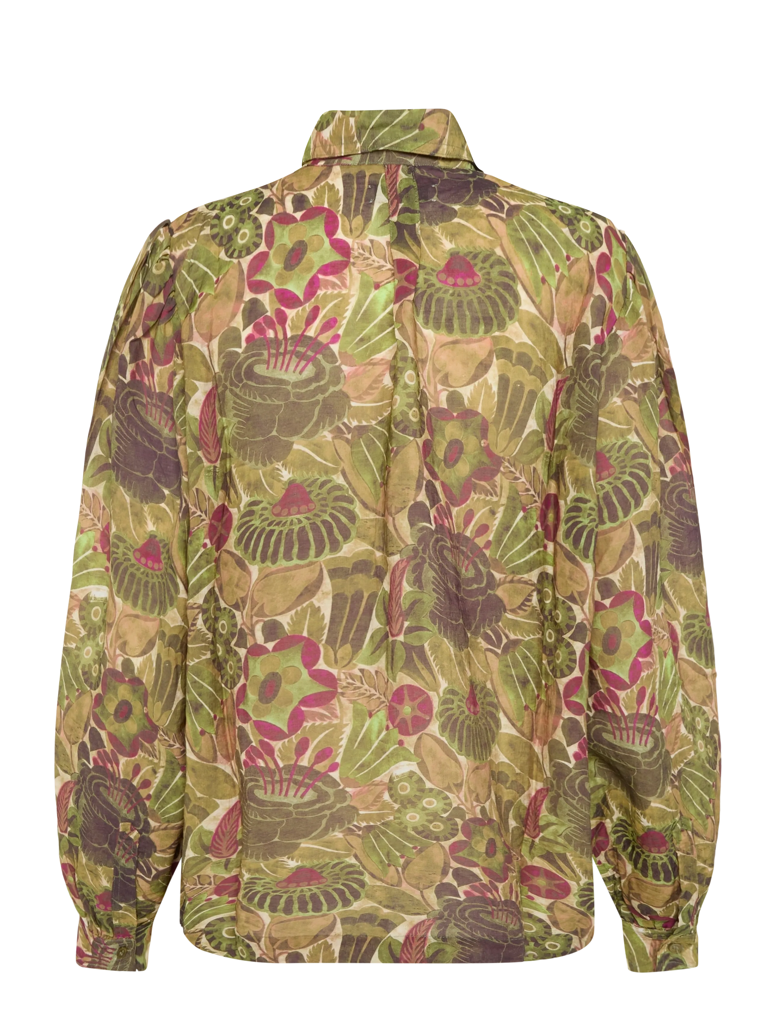 RODEBJER - Rodebjer Lauren Airy Prt - långärmade blusar - opulent rose green - 2