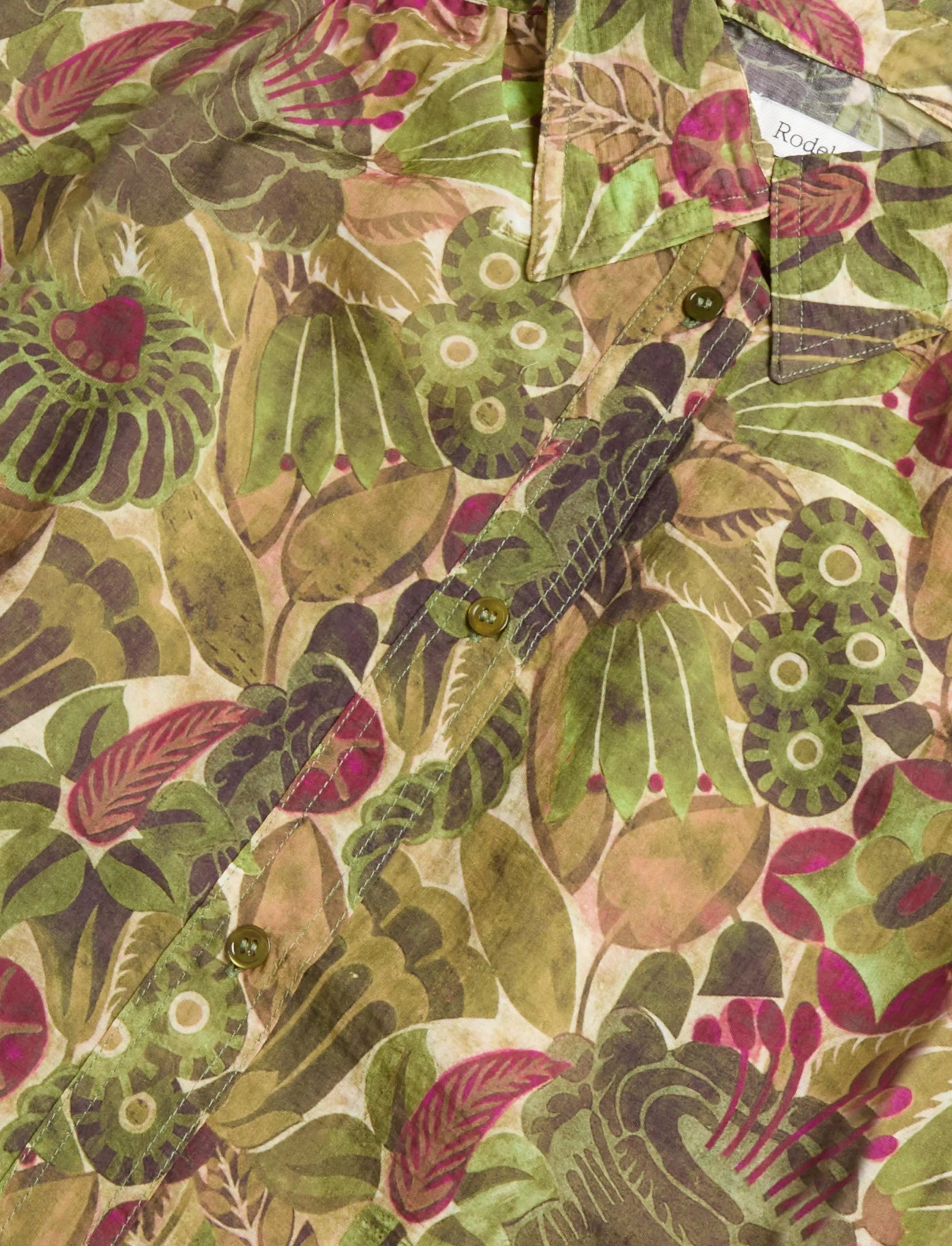 RODEBJER - Rodebjer Lauren Airy Prt - långärmade blusar - opulent rose green - 5