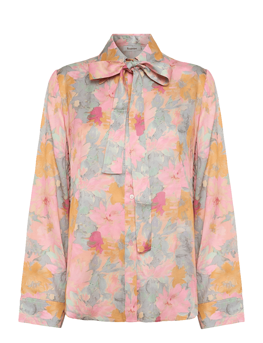 RODEBJER - Rodebjer Euni Floral Shine - långärmade blusar - paint pink/saffron - 1