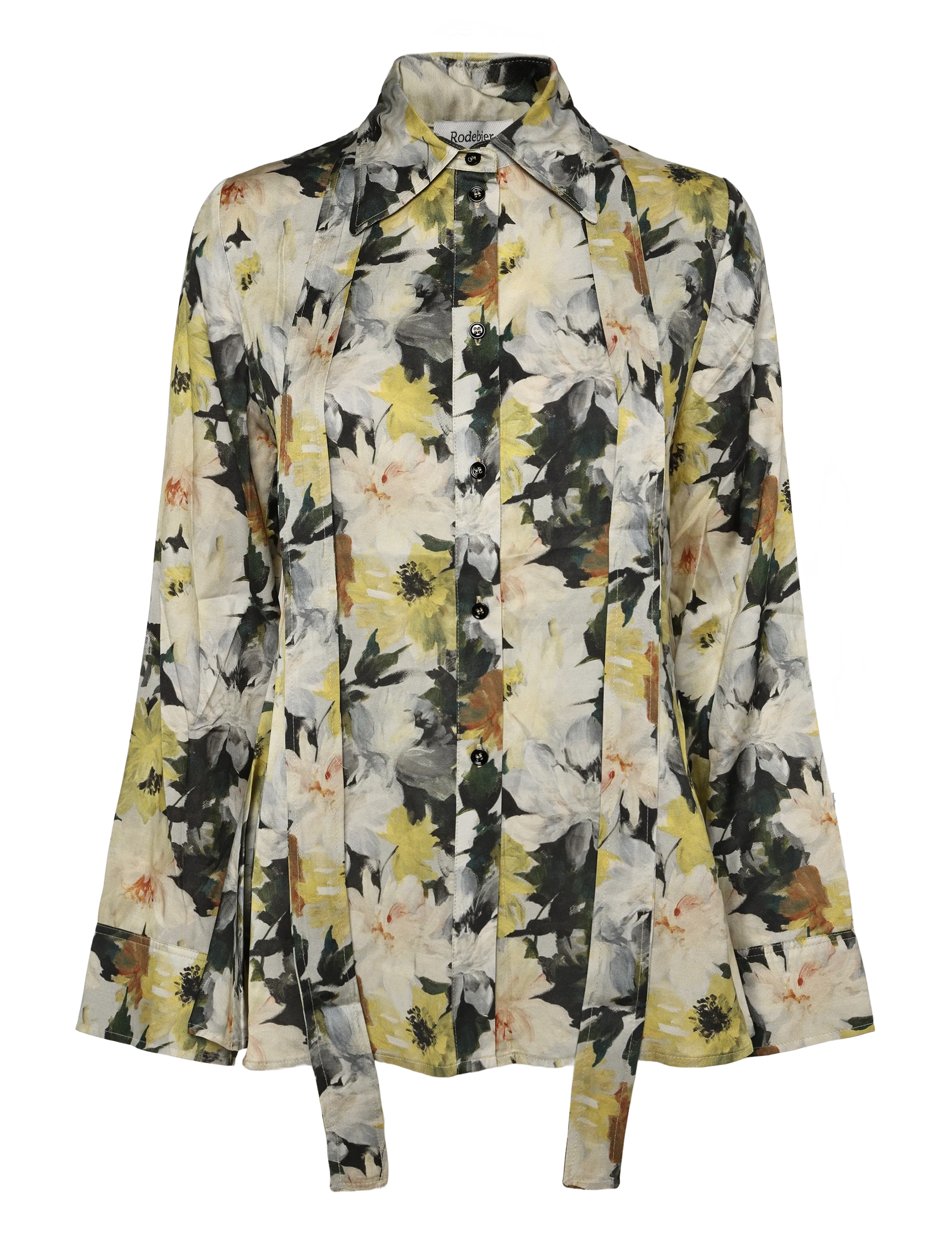 RODEBJER Rodebjer Euni Floral Shine - Bluser & Skjorter - YELLOW/BLACK / multi