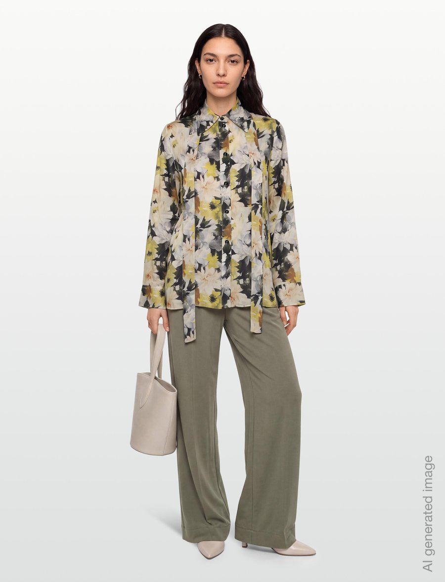 RODEBJER - Rodebjer Euni Floral Shine - långärmade blusar - yellow/black - 0