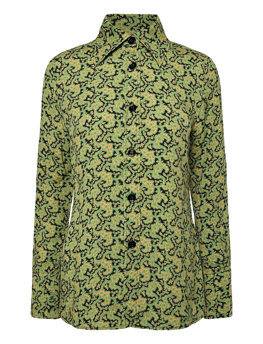 RODEBJER - Rodebjer Boni Viscose Prt - långärmade skjortor - branches paisley green - 1