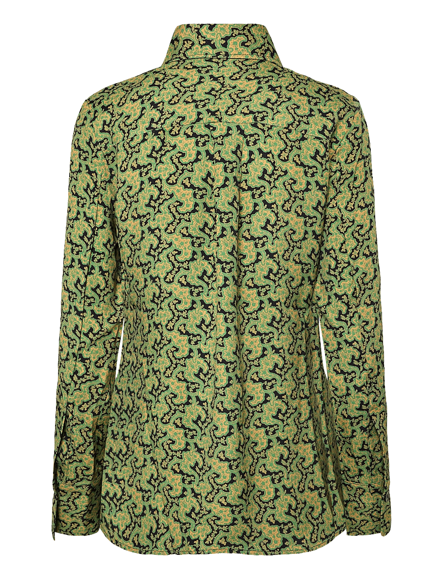 RODEBJER - Rodebjer Boni Viscose Prt - långärmade skjortor - branches paisley green - 2