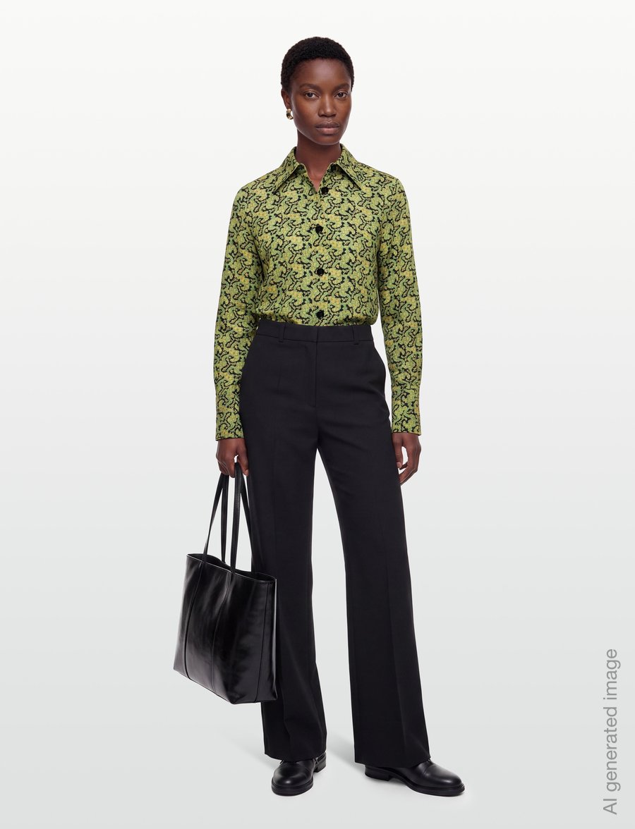 RODEBJER - Rodebjer Boni Viscose Prt - långärmade skjortor - branches paisley green - 0