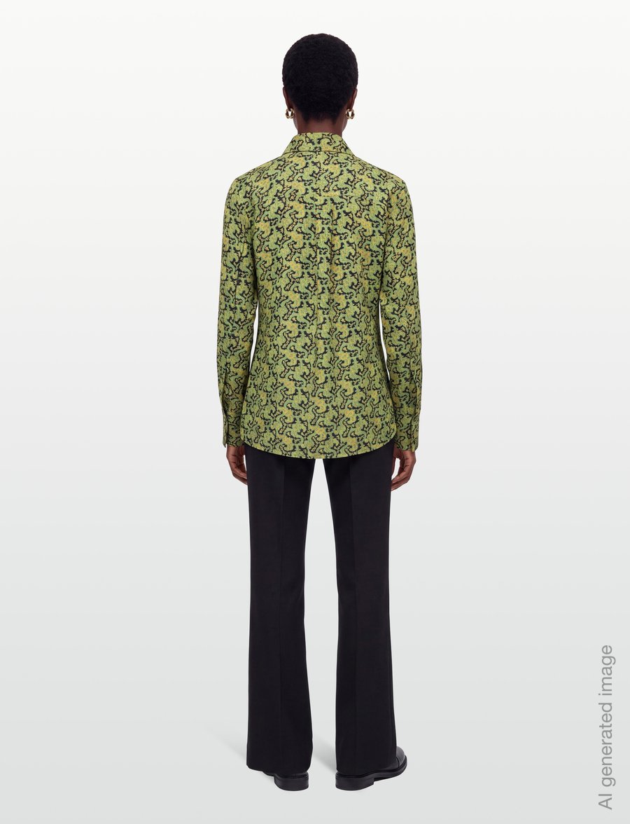 RODEBJER - Rodebjer Boni Viscose Prt - långärmade skjortor - branches paisley green - 4