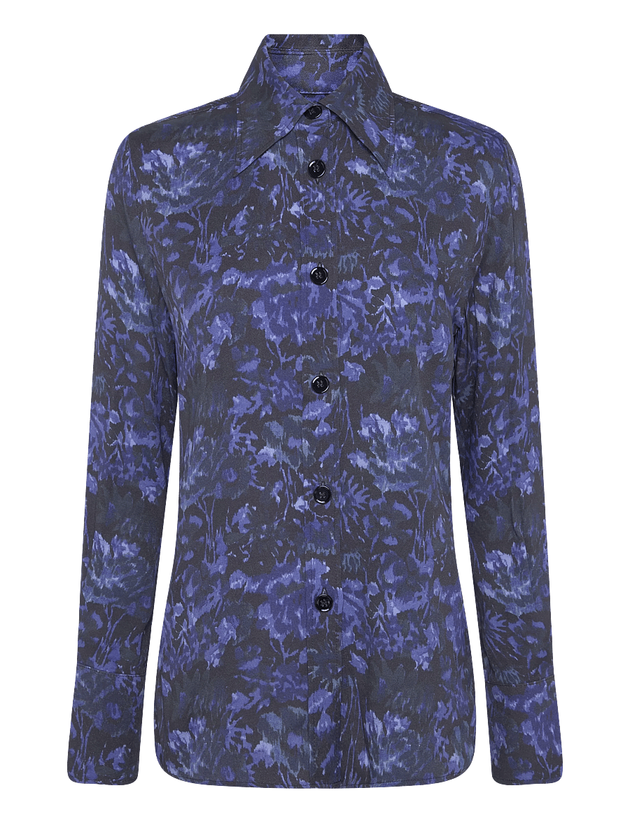 RODEBJER - Rodebjer Boni Viscose Prt - långärmade skjortor - mystic garden blue - 1