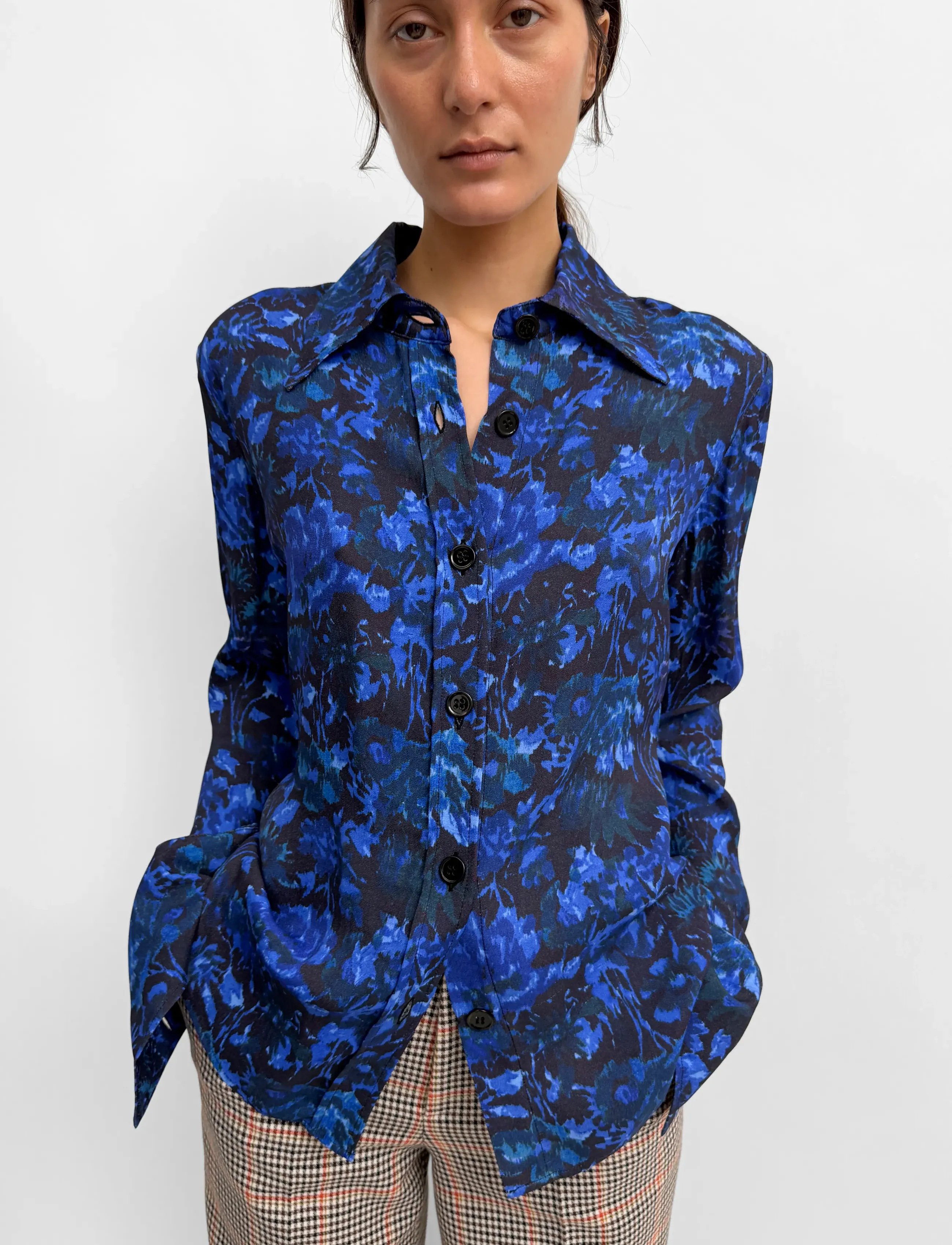 RODEBJER - Rodebjer Boni Viscose Prt - pikkade varrukatega särgid - mystic garden blue - 3